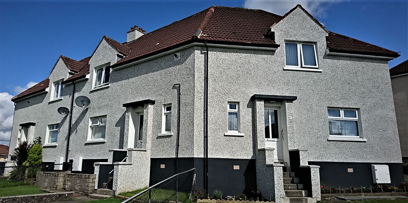 front entrance house after roughcasting Edinburgh