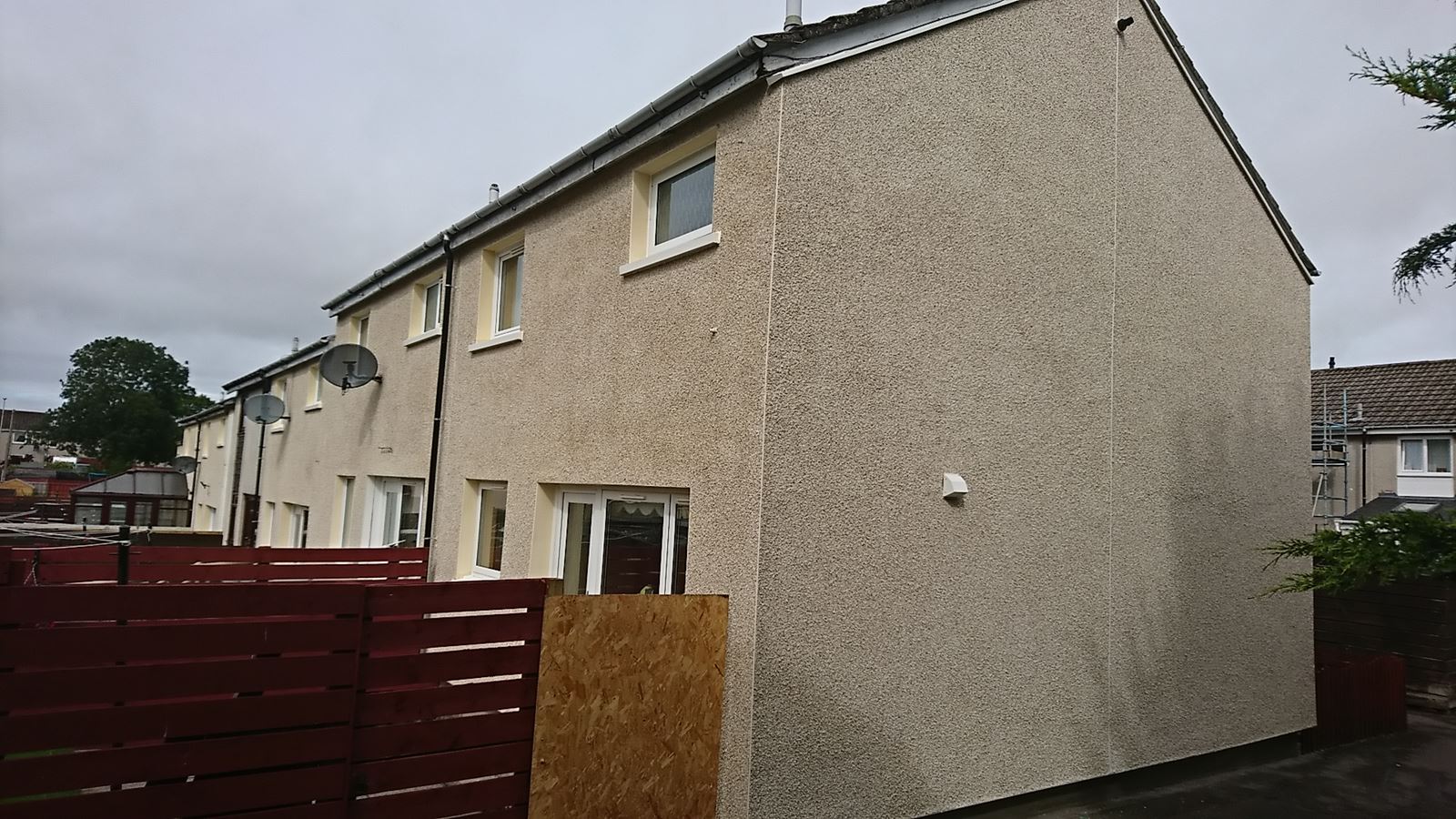 side elevation finished with roughcasting Edinburgh
