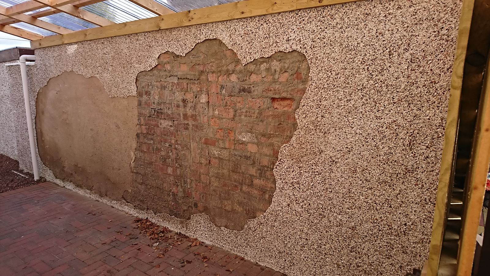 rough patch area fixed with house rendering Edinburgh