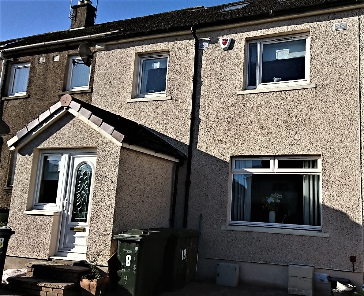 back elevation after insulation Edinburgh