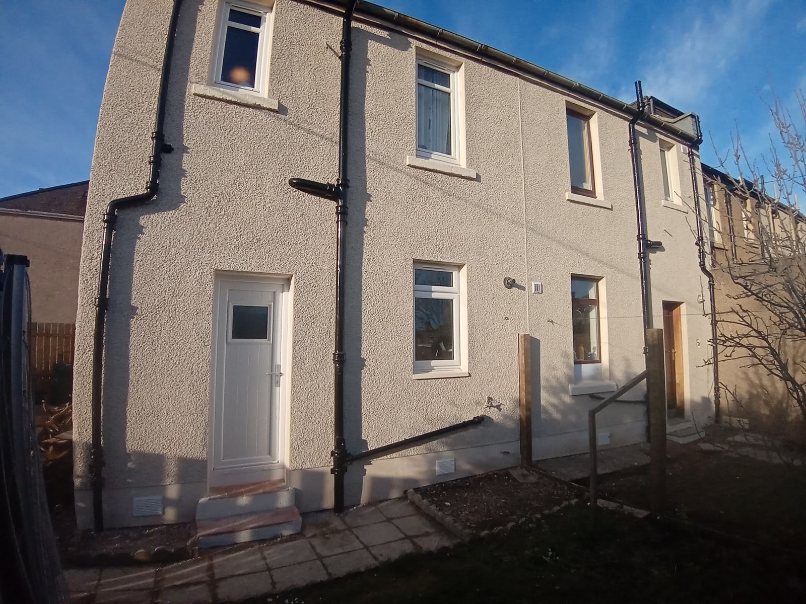 side elevation after solid wall insulation Edinburgh