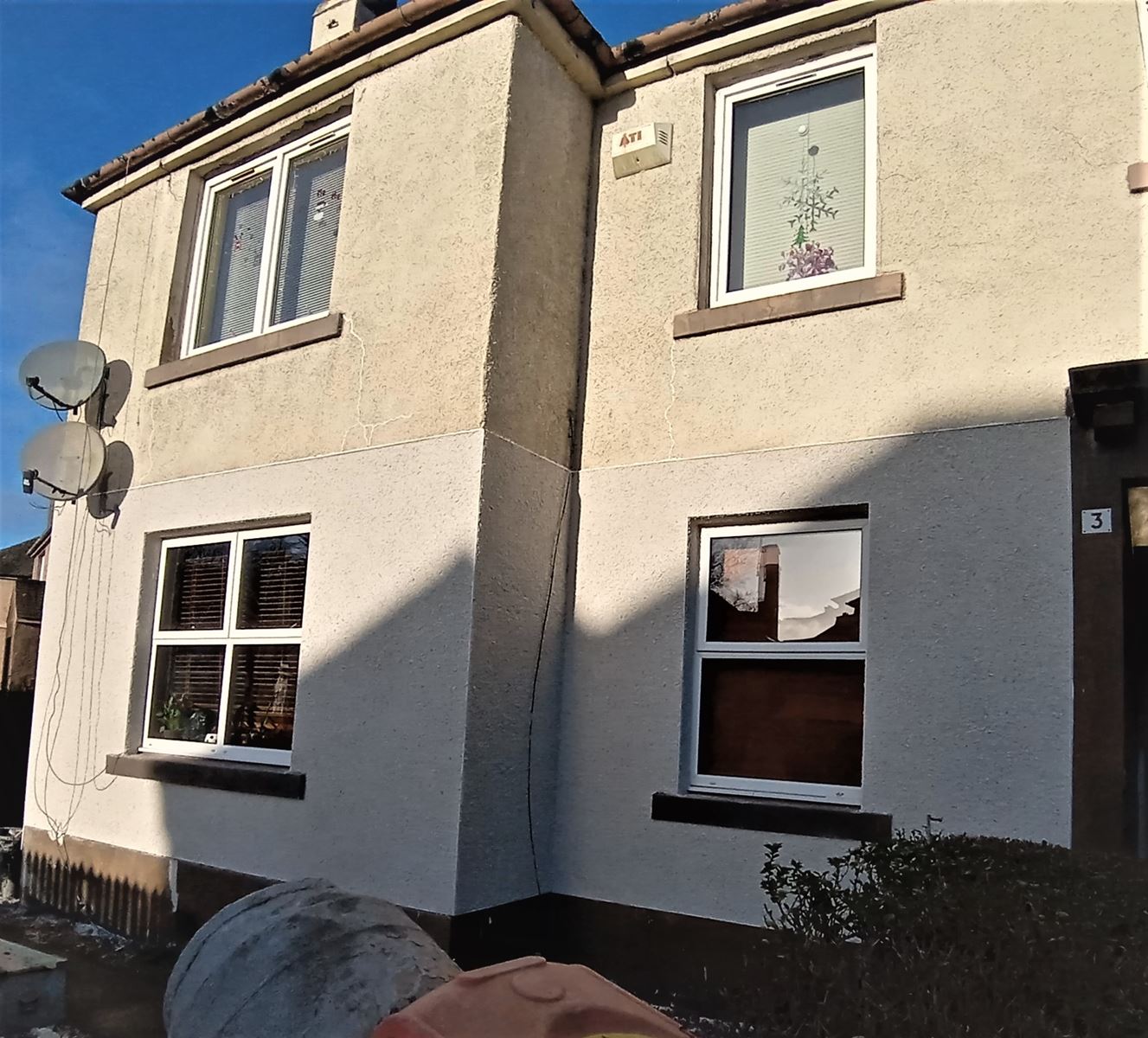 side elevation upgraded with house rendering Edinburgh
