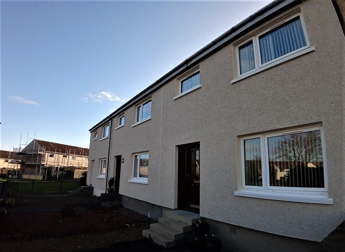 side elevation renewed by roughcast repair Edinburgh