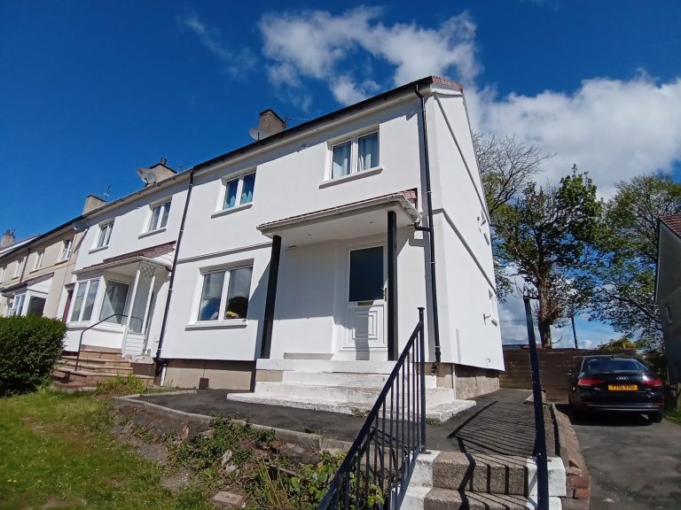 front facade finished with house rendering Edinburgh
