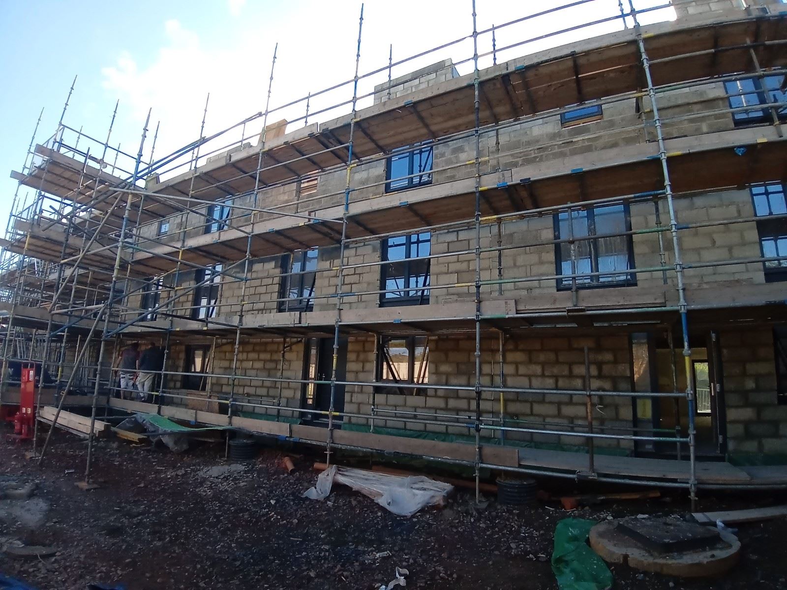 stacked materials ready for insulation Edinburgh
