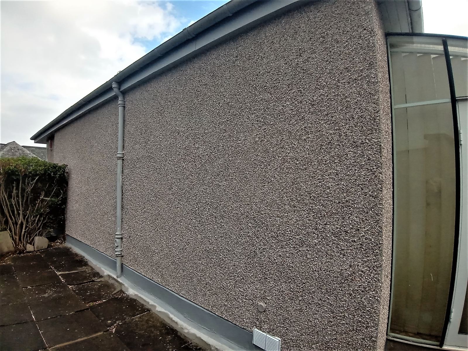 rendering Edinburgh applied to the exterior of a house near a window