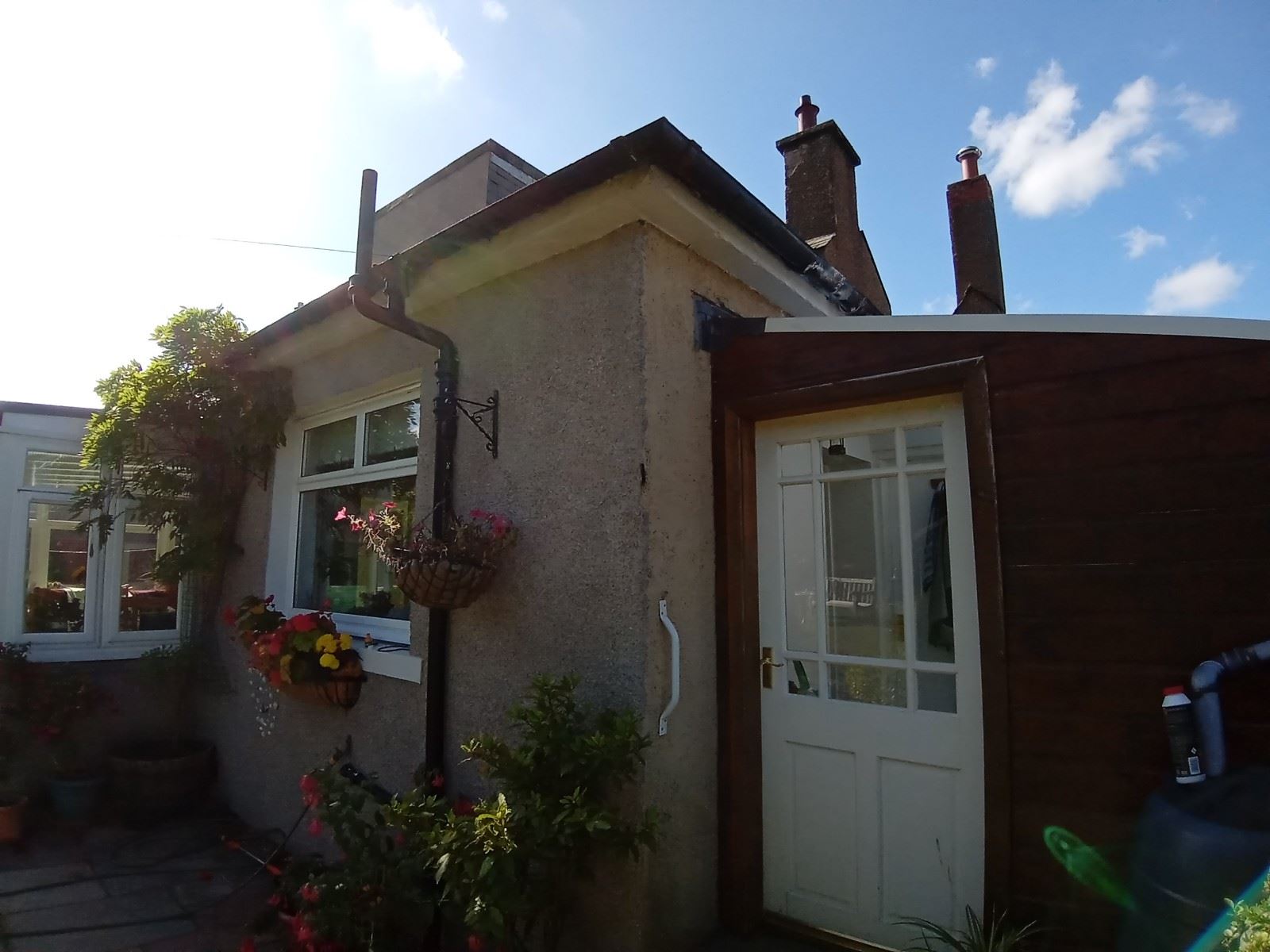 roughcast render Edinburgh applied around the exterior door area