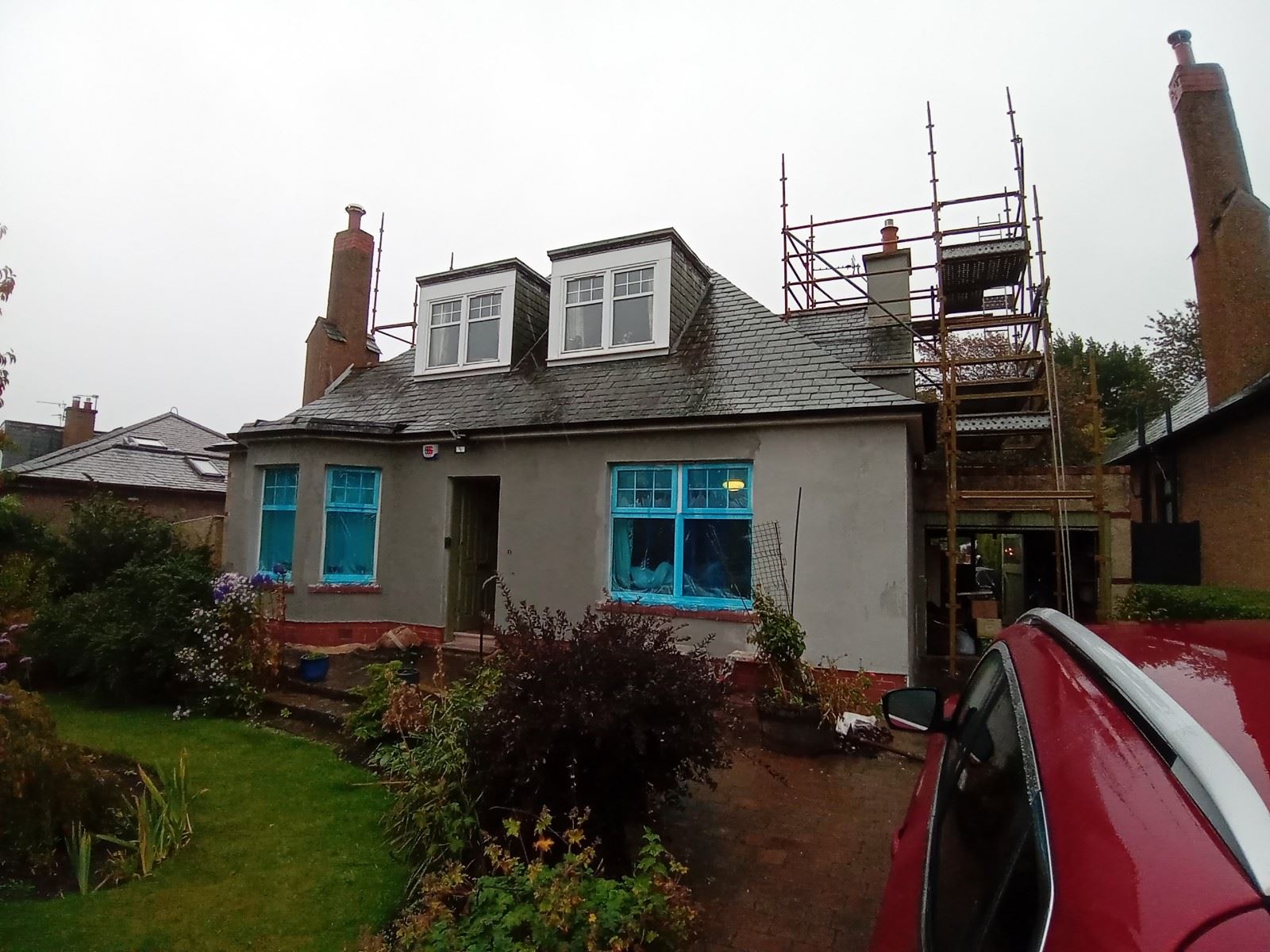 house rendering Edinburgh with finished exterior details