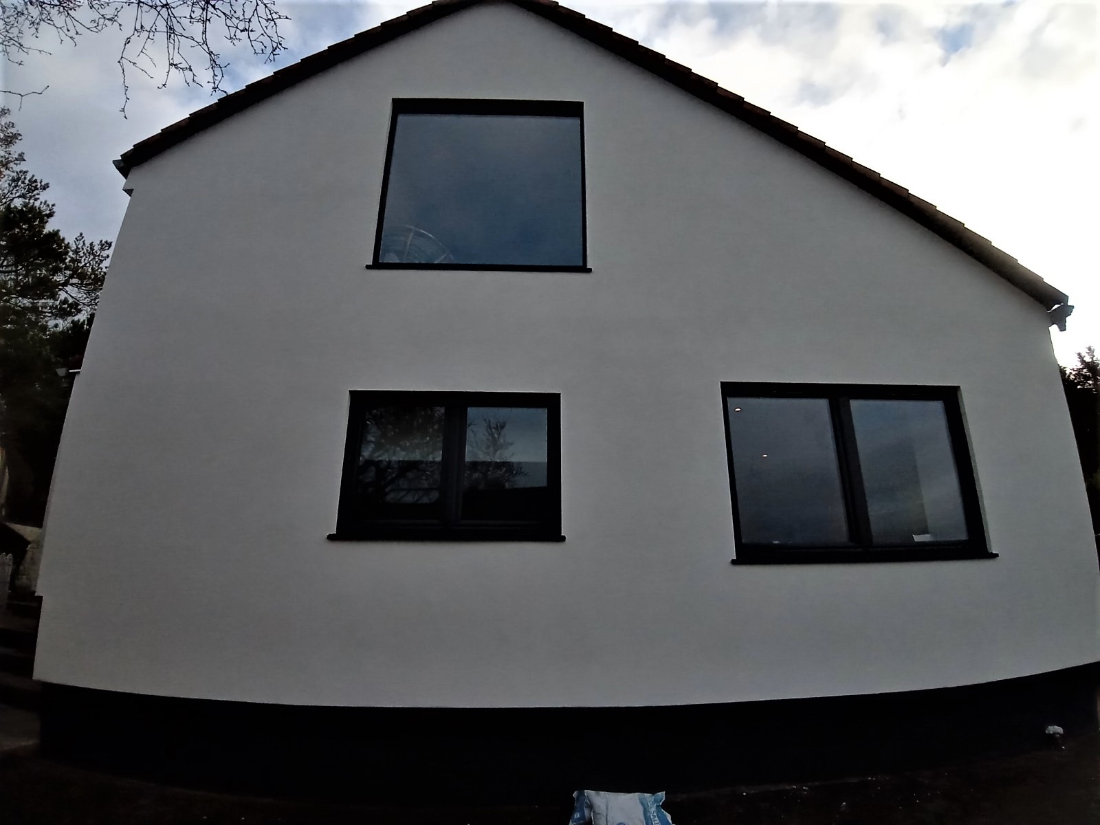front elevation after house rendering Edinburgh