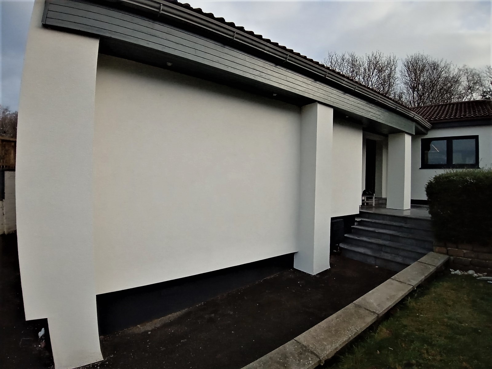 side elevation finished with external wall insulation Edinburgh