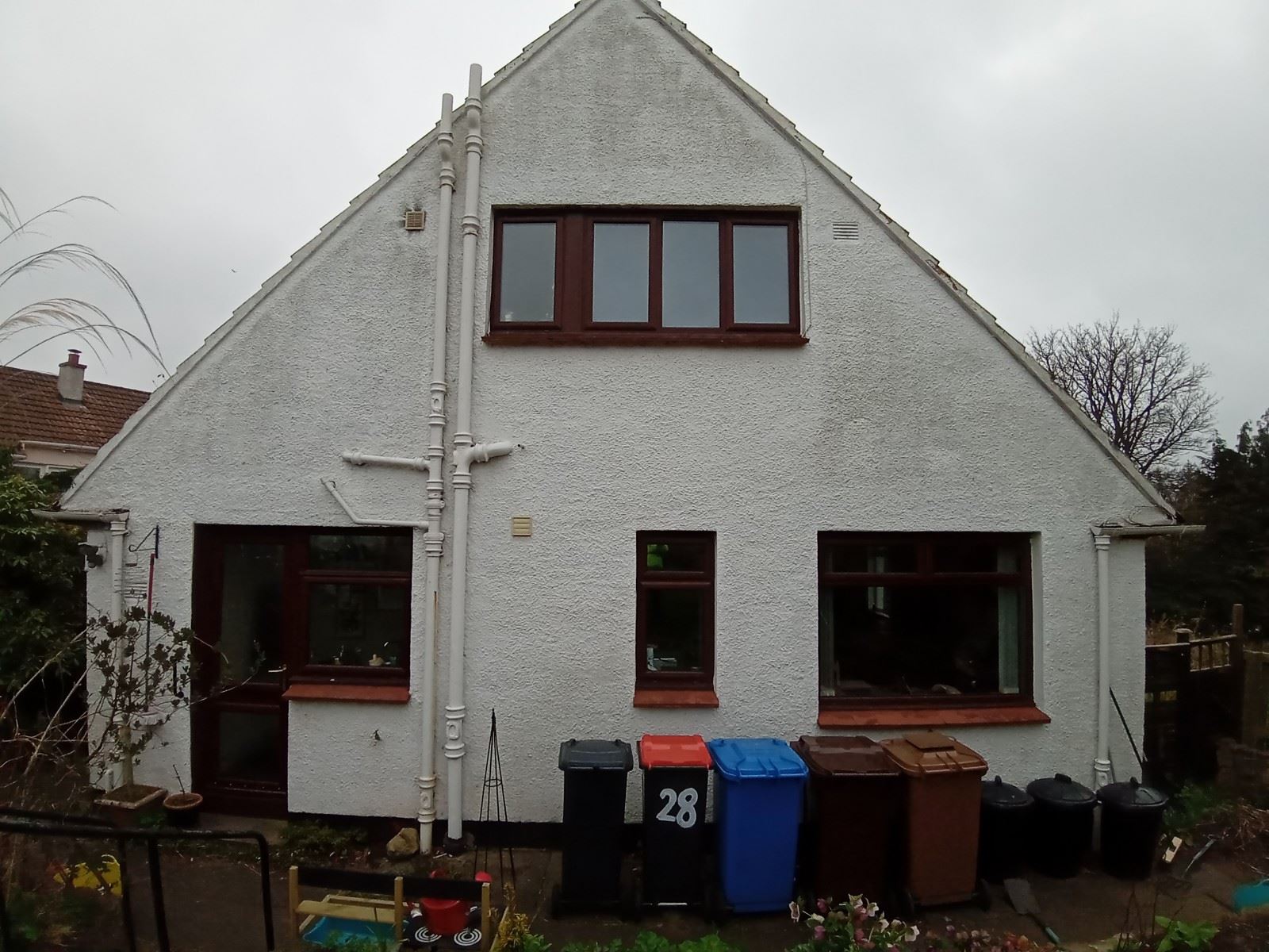 gable wall renovated by roughcaster edinburgh
