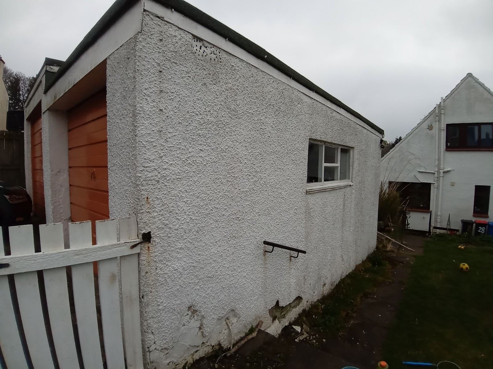 garage wall detail for house rendering edinburgh