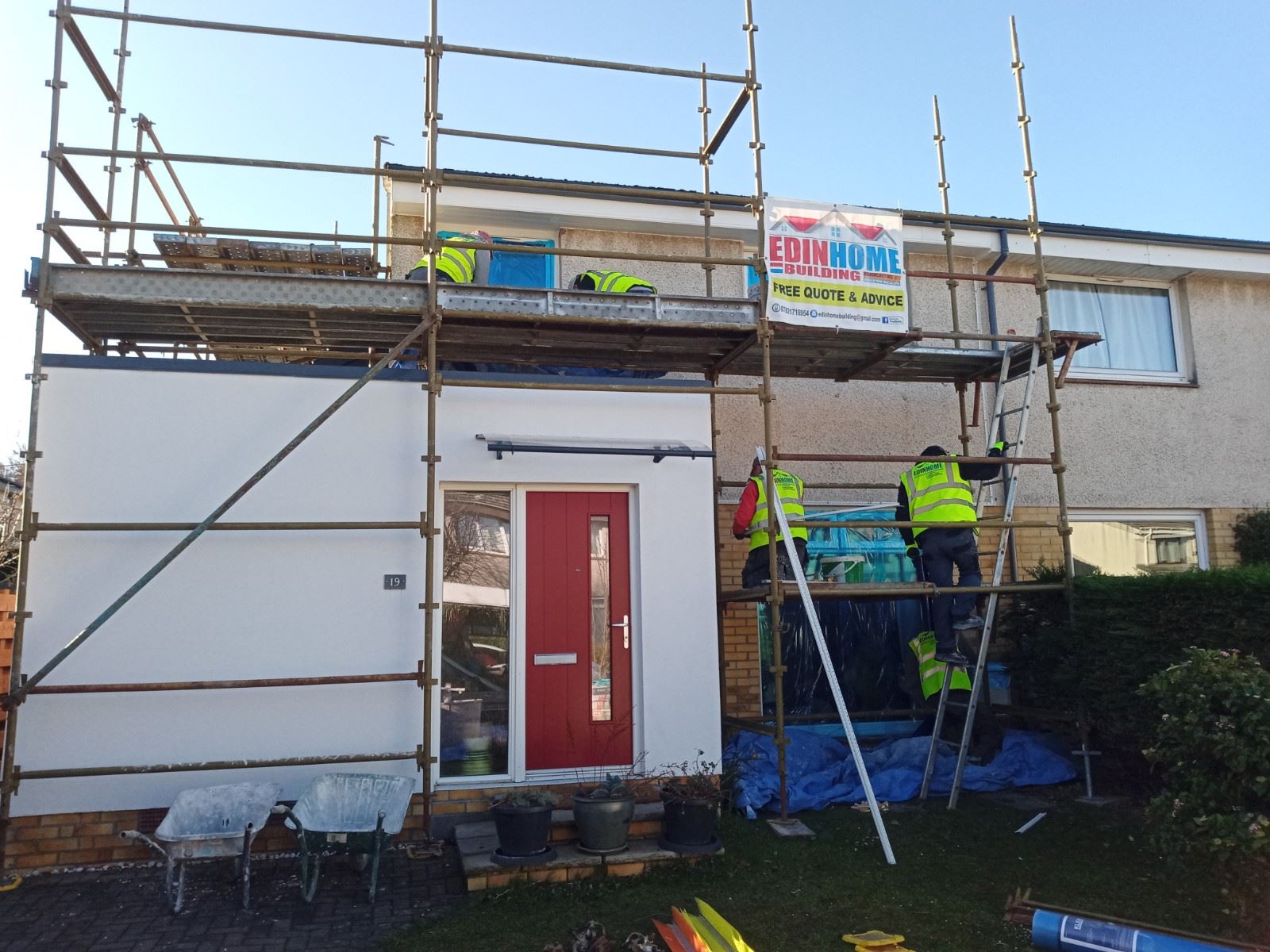 House rendering in Edinburgh