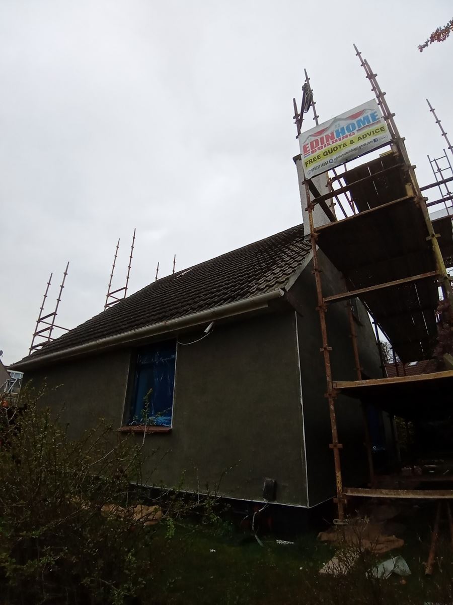rear side finished by roughcaster edinburgh