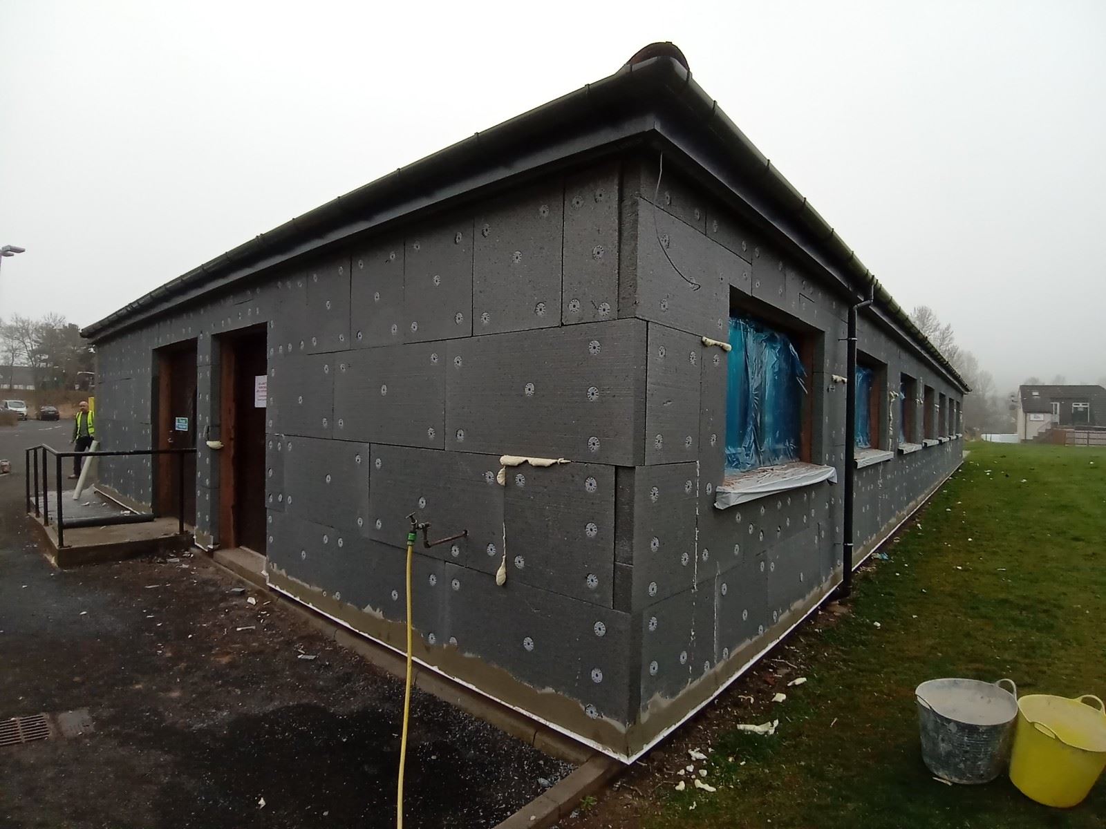 side gable undergoing insulation edinburgh