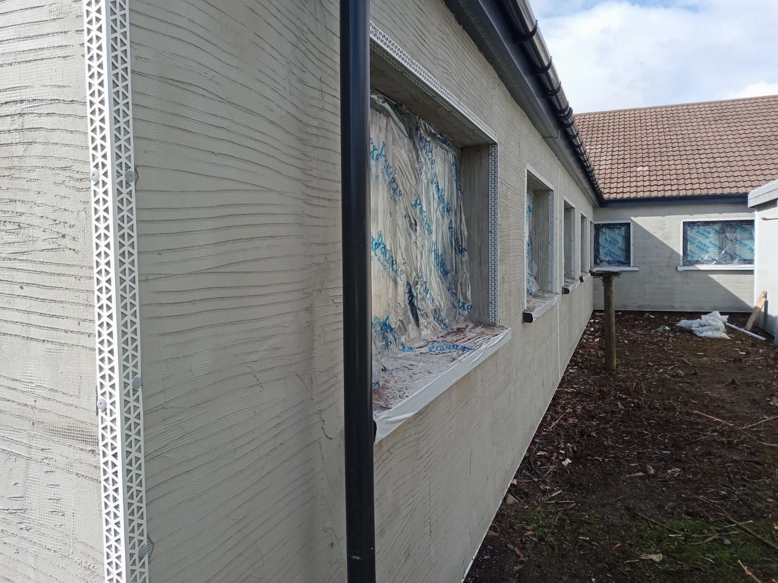 window detail during roughcast render repair