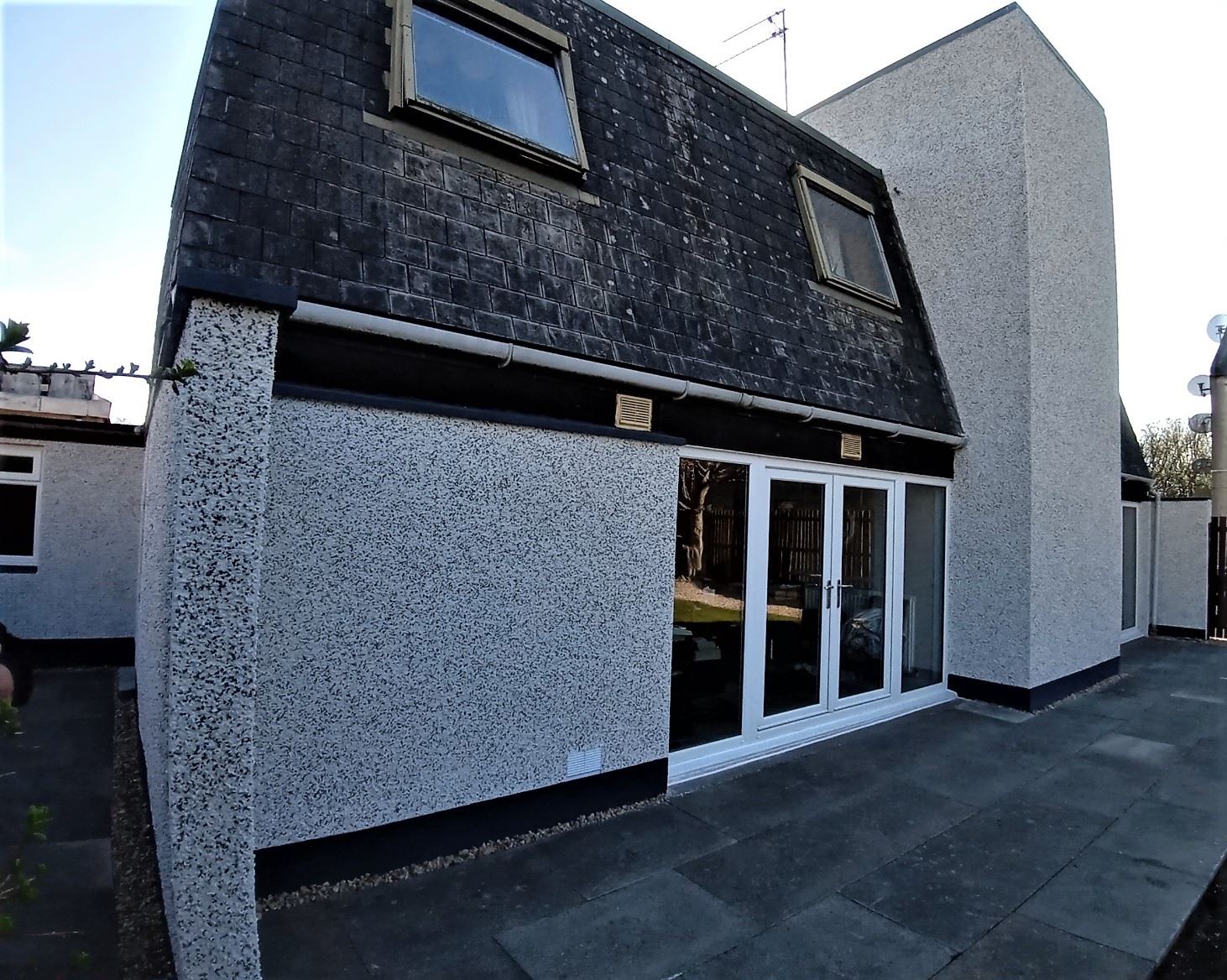 modern frontage completed in insulation edinburgh