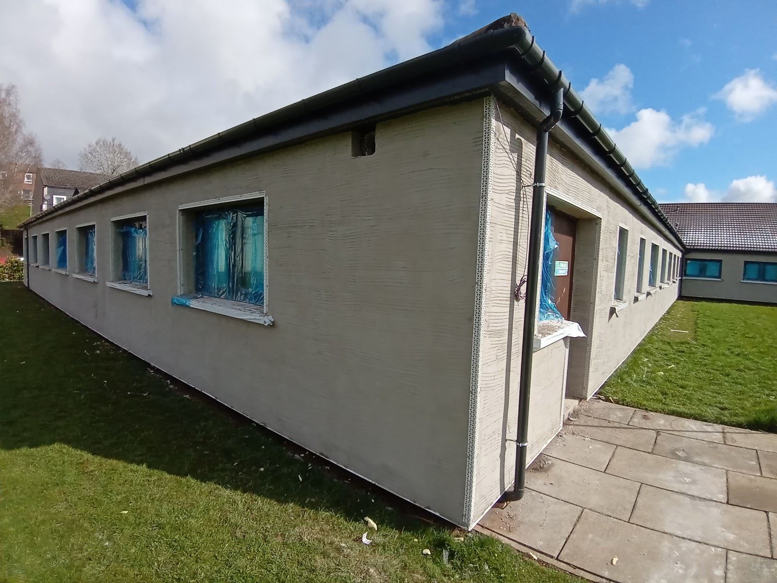 long facade updated with house rendering edinburgh