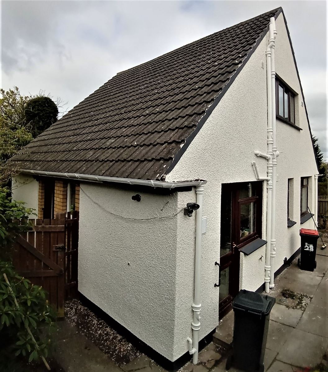 front corner after house rendering edinburgh