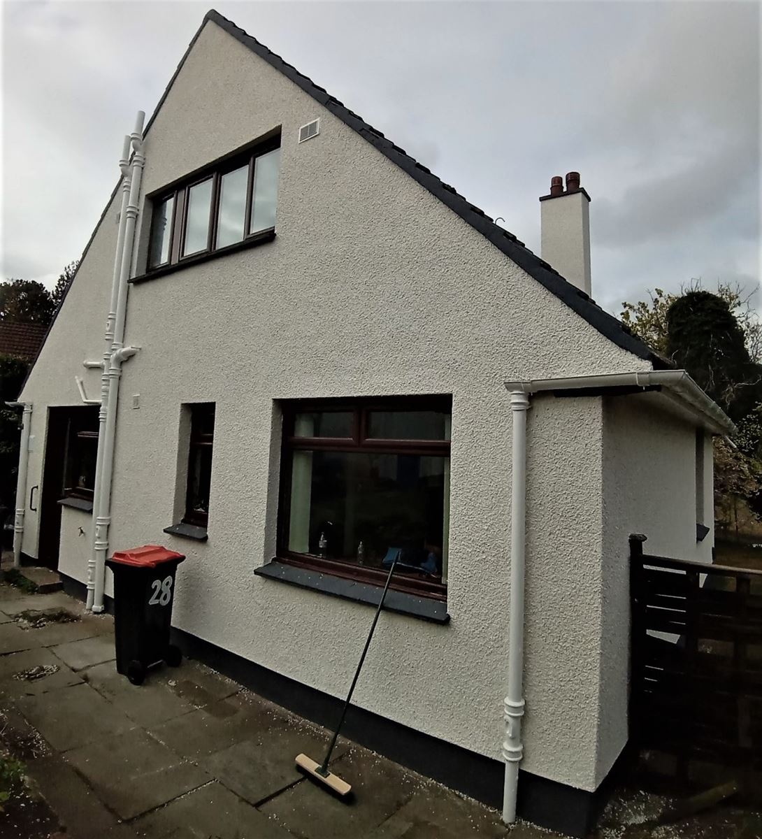 completed garage after roughcasting edinburgh