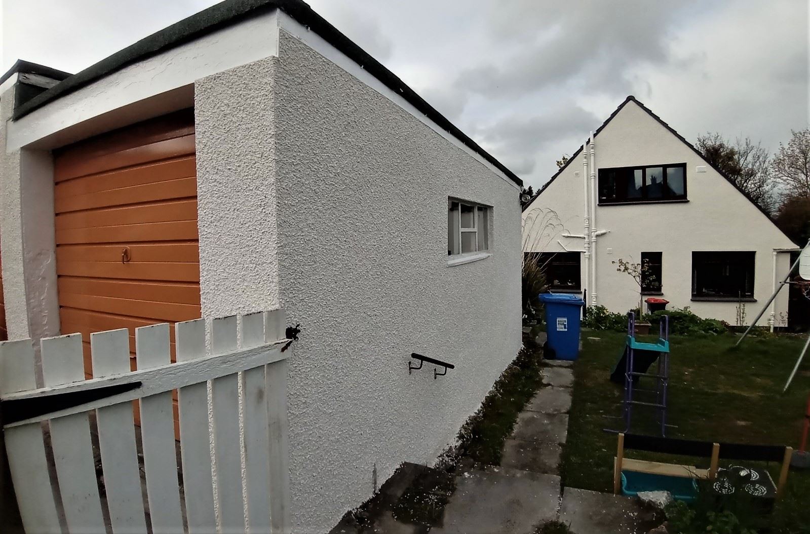 window section needing roughcast repair