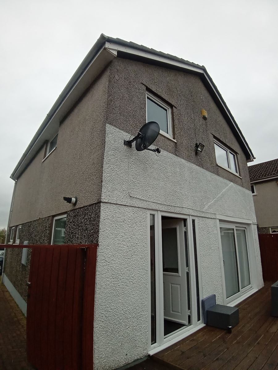 Rendering Edinburgh on rear façade with patio sliding door