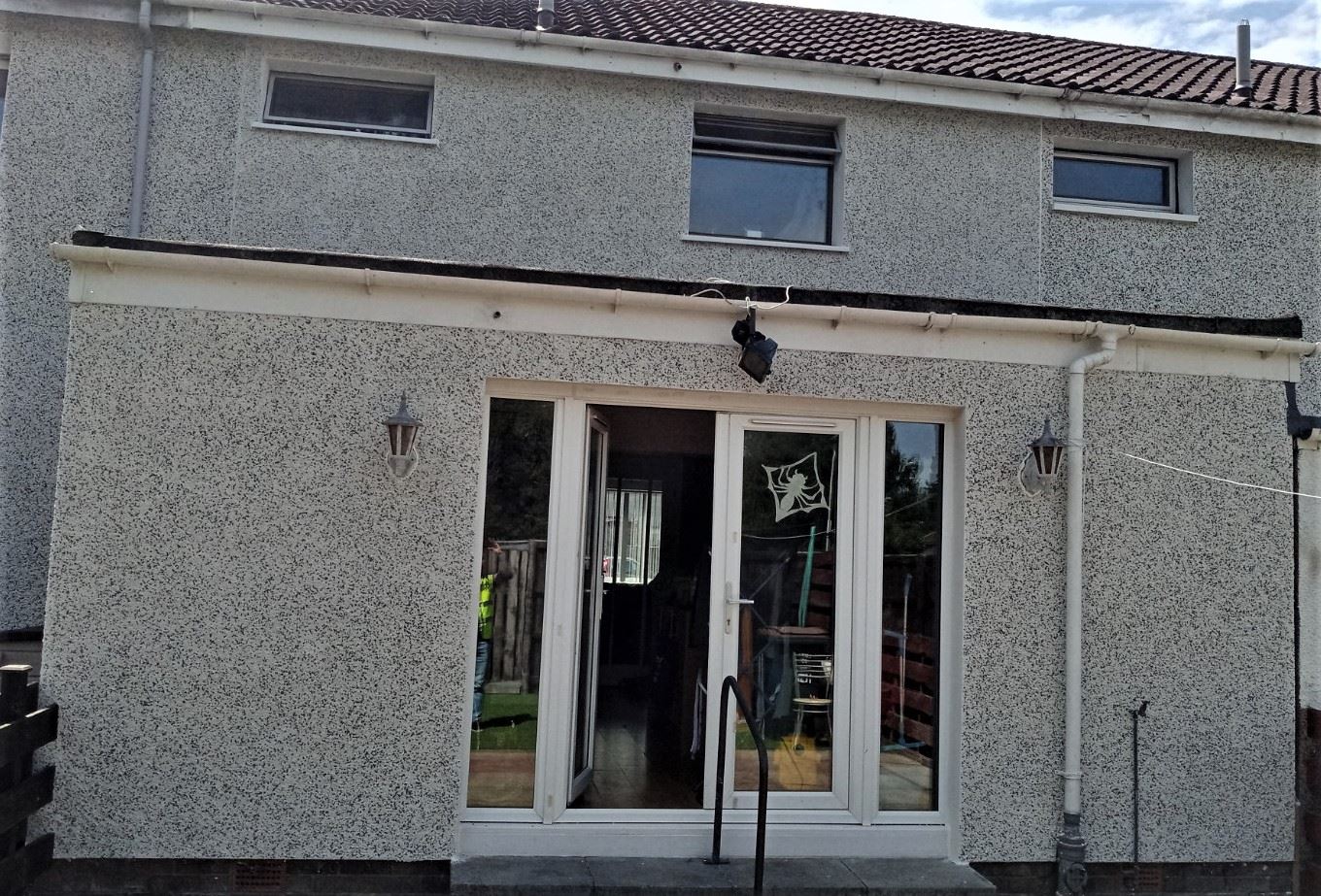 solid wall insulation Edinburgh on patio doors wall under renovation
