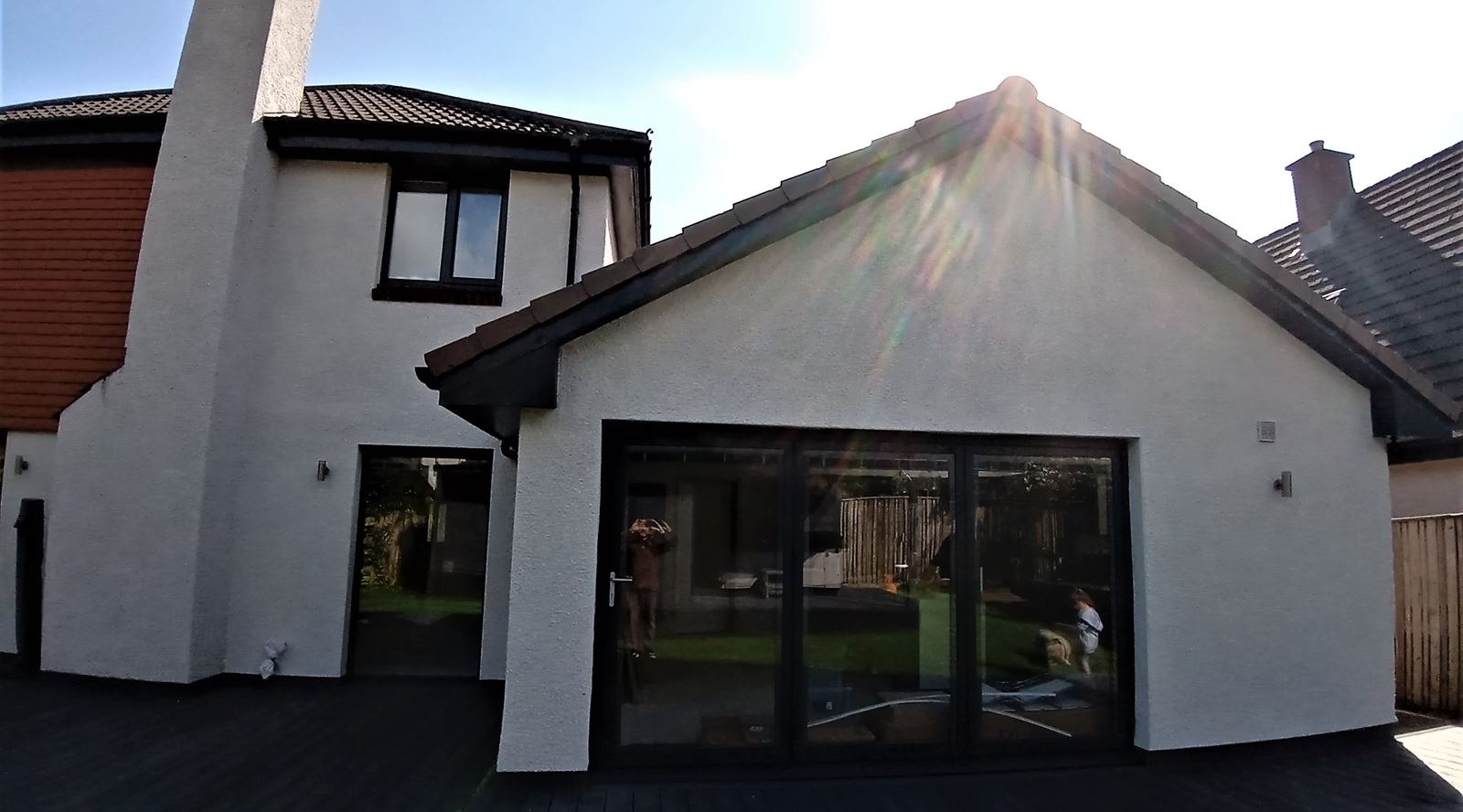Rendering Edinburgh on rear elevation with wide patio doors
