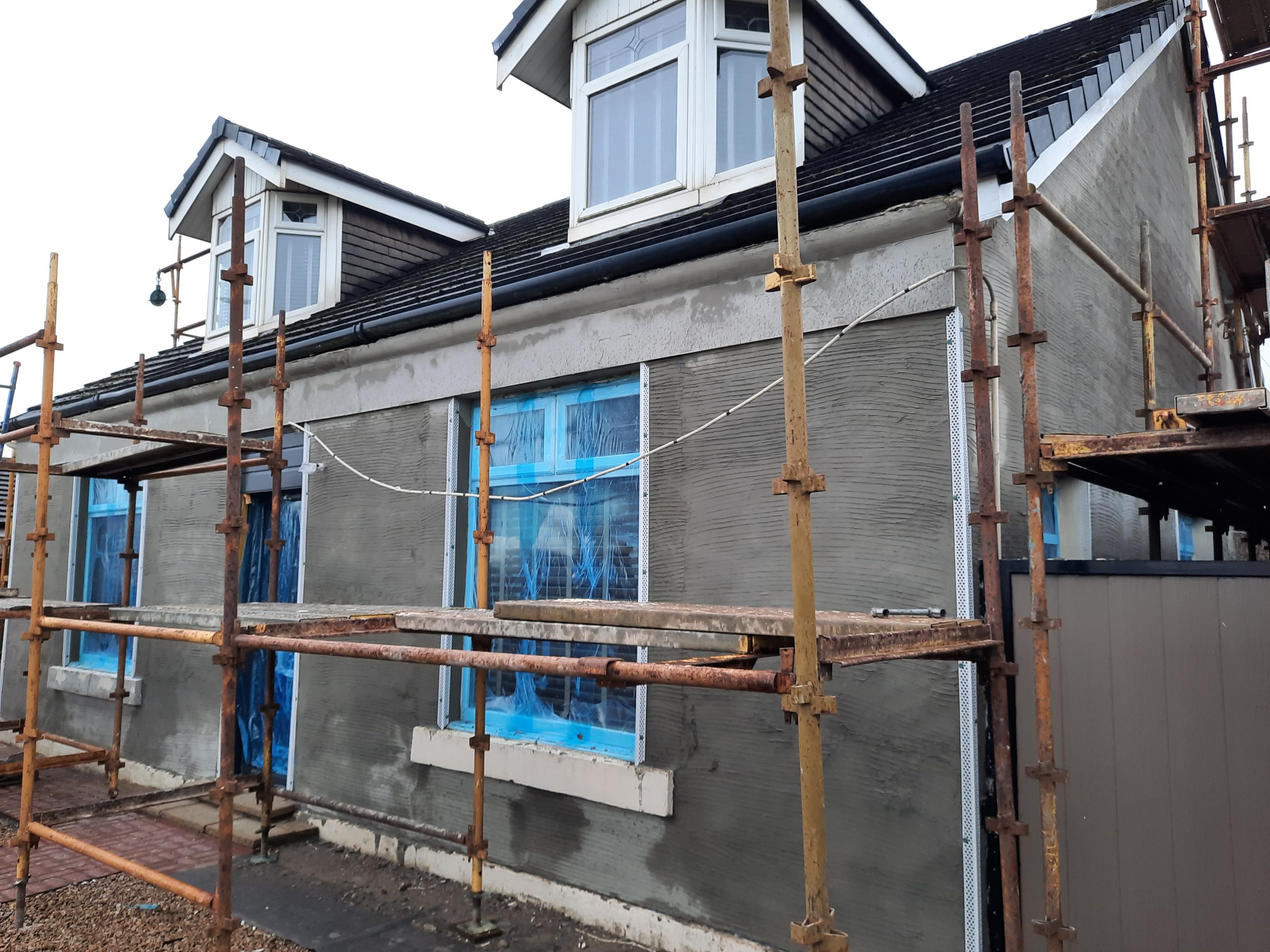 fresh grey coat from house rendering Edinburgh
