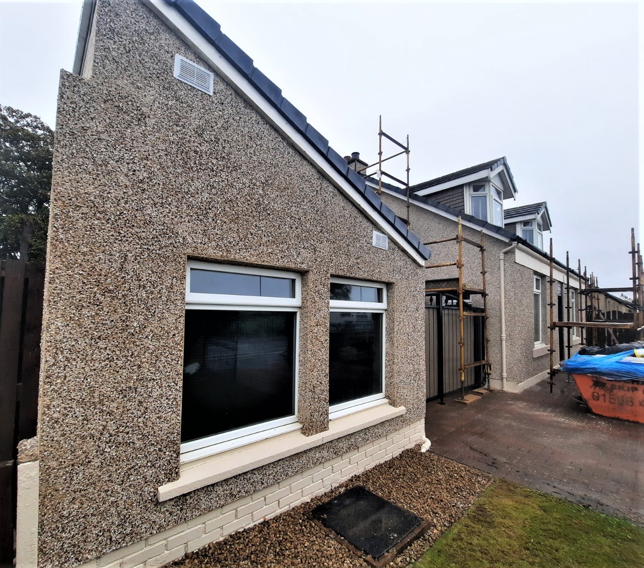 window section completed by roughcaster Edinburgh