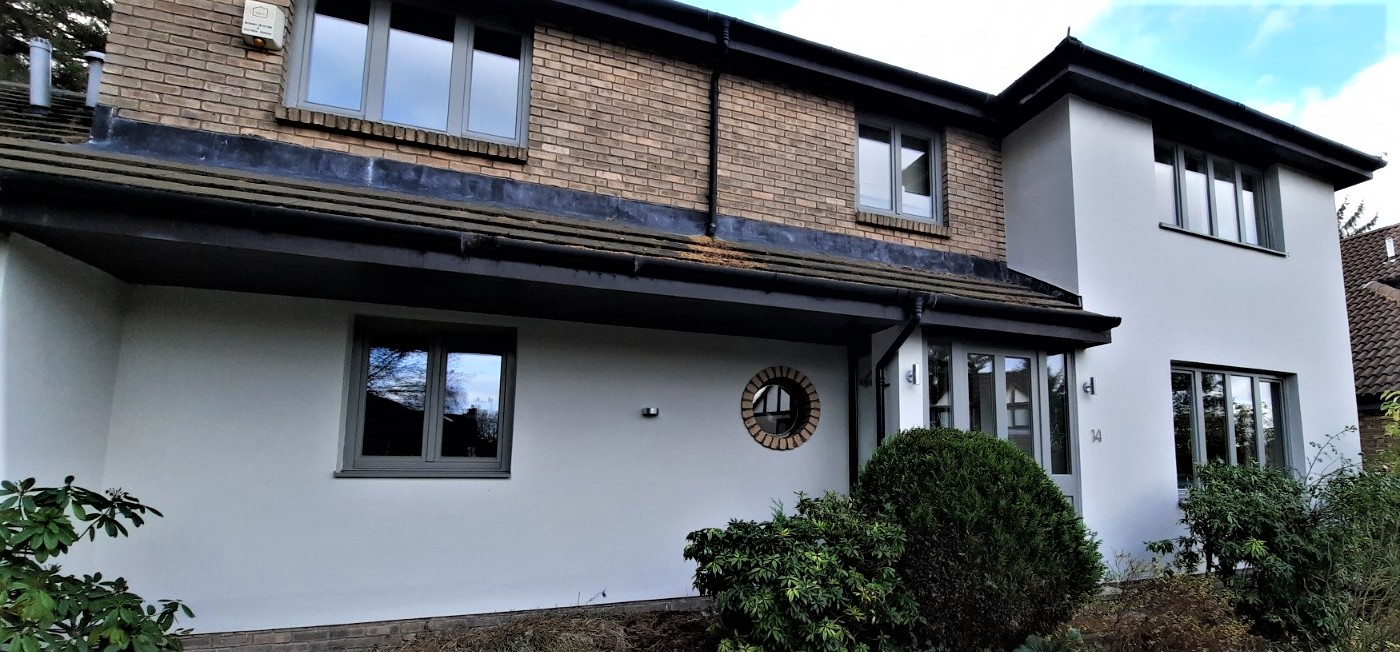 front entrance finished with house rendering Edinburgh