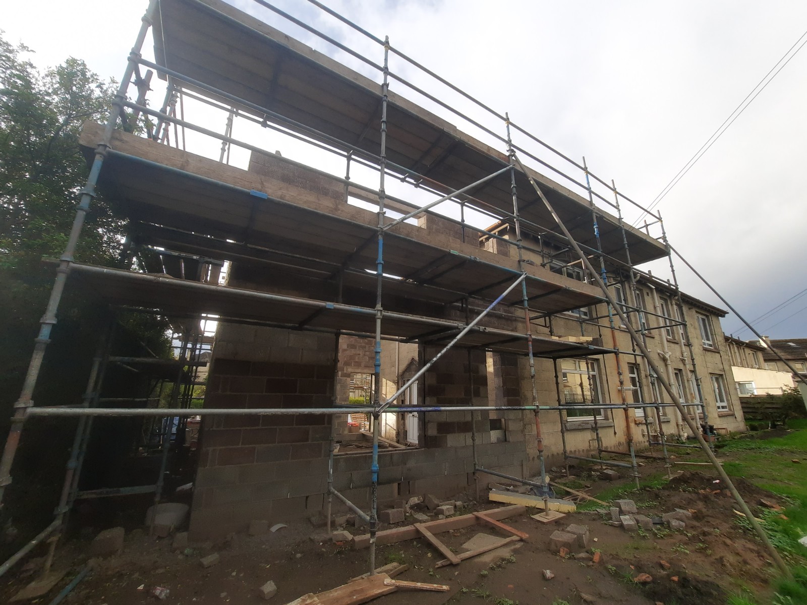 front view with partial house rendering Edinburgh finish