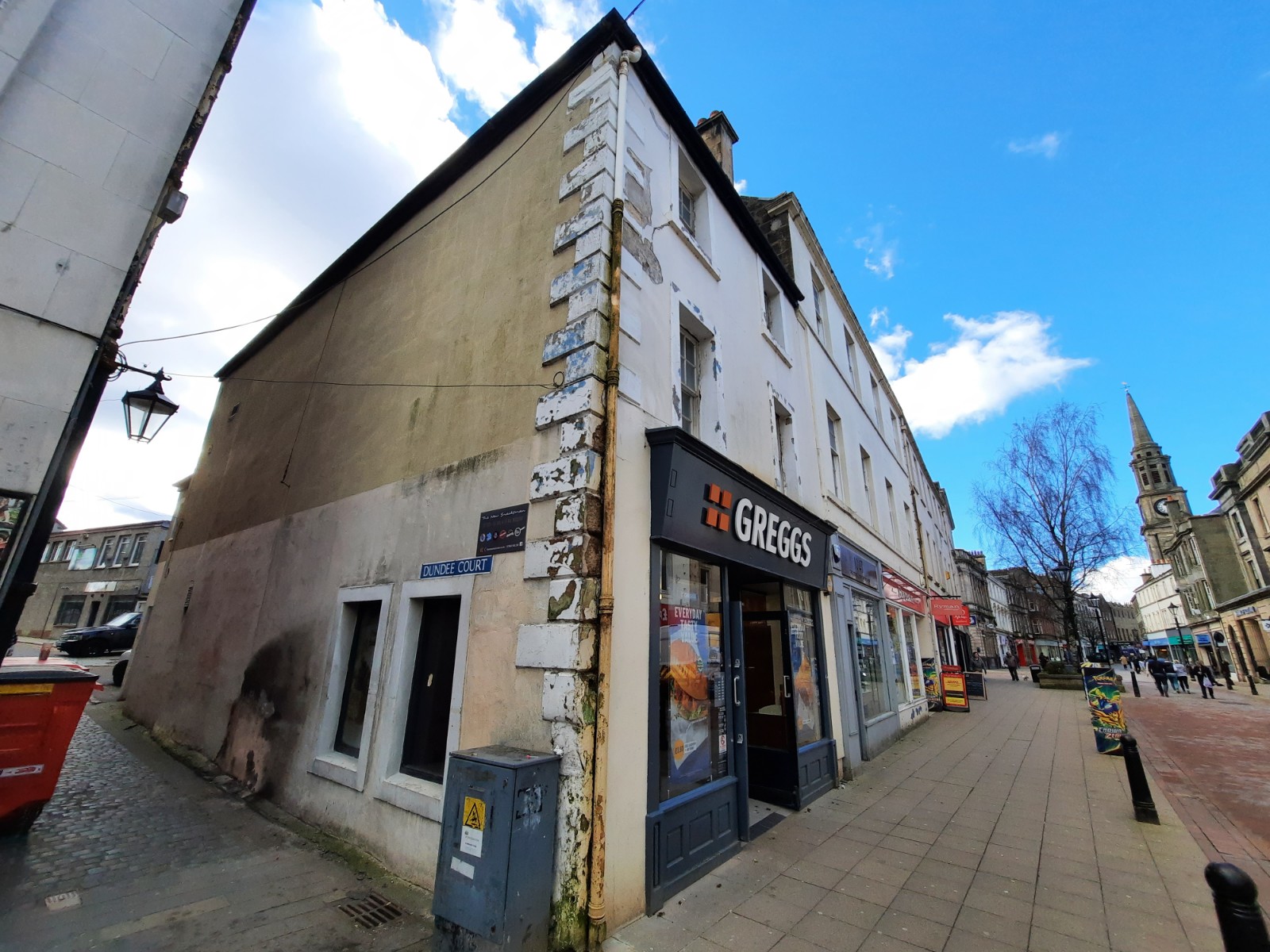 street view corner building with roughcaster Edinburgh