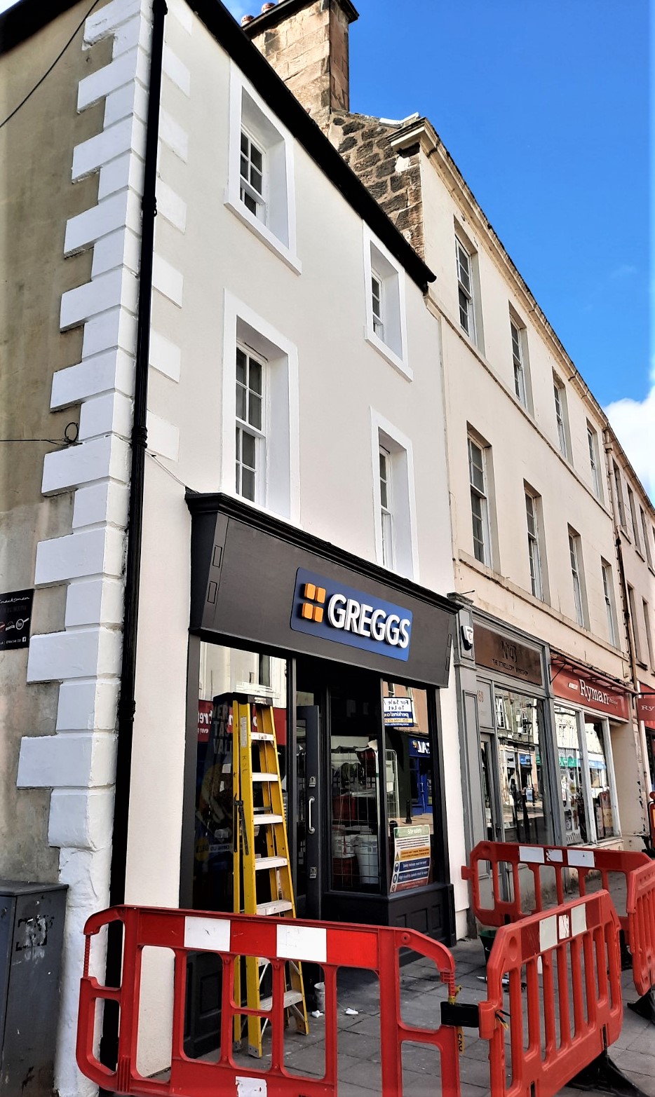 corner view showing roughcasting Edinburgh work