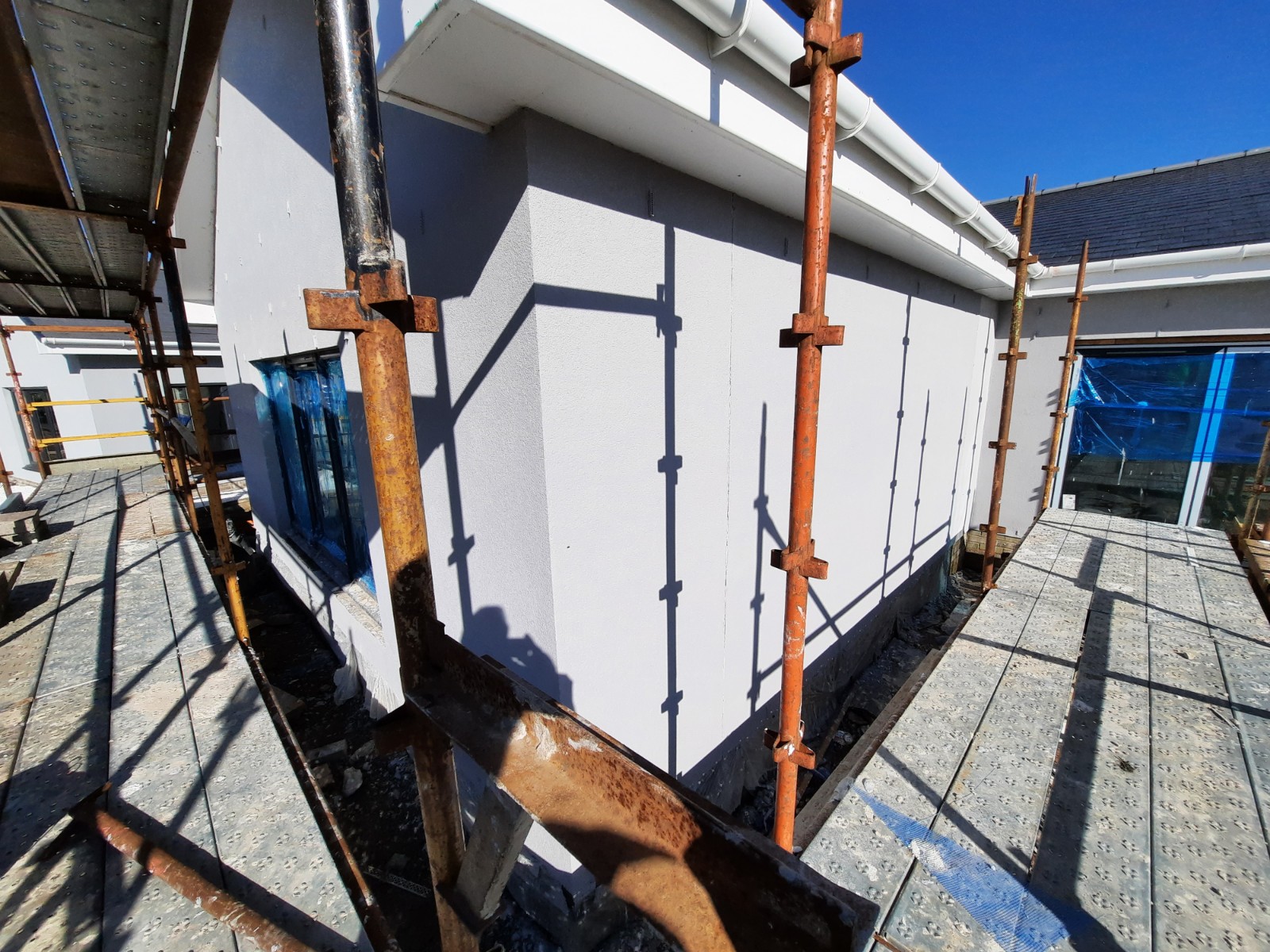 insulation boards installation before house rendering Edinburgh
