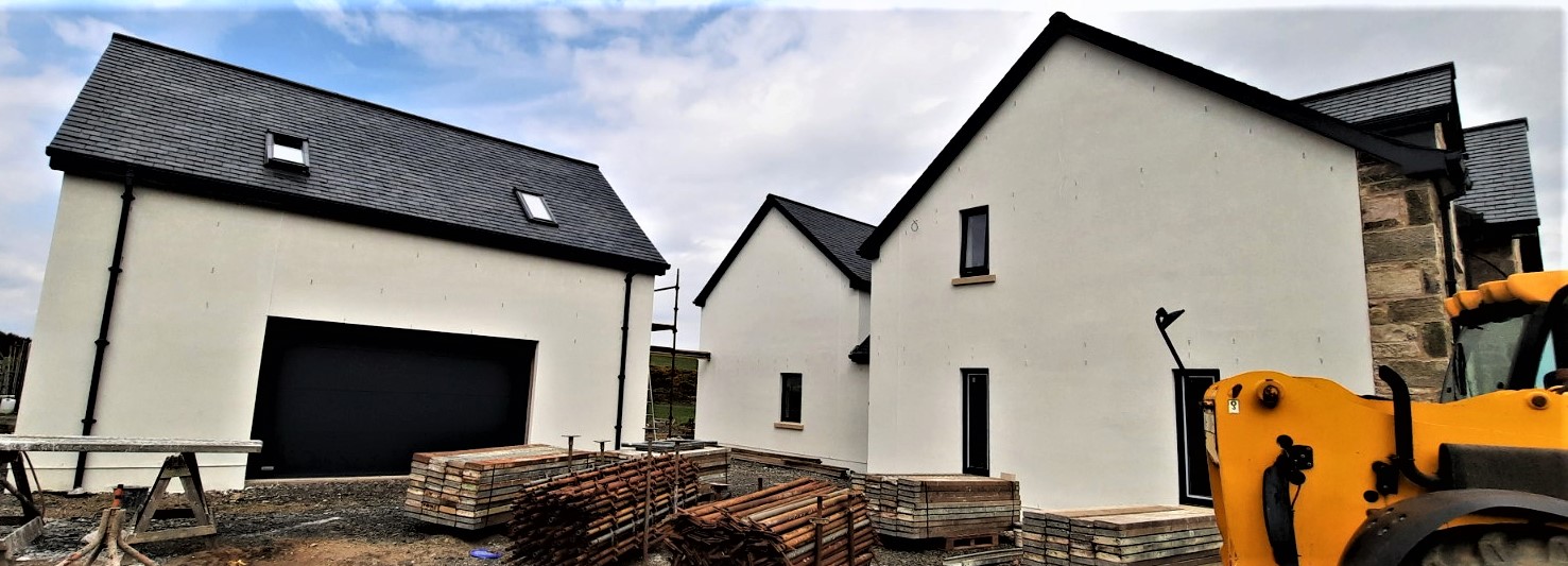 new build cluster finished with roughcaster Edinburgh