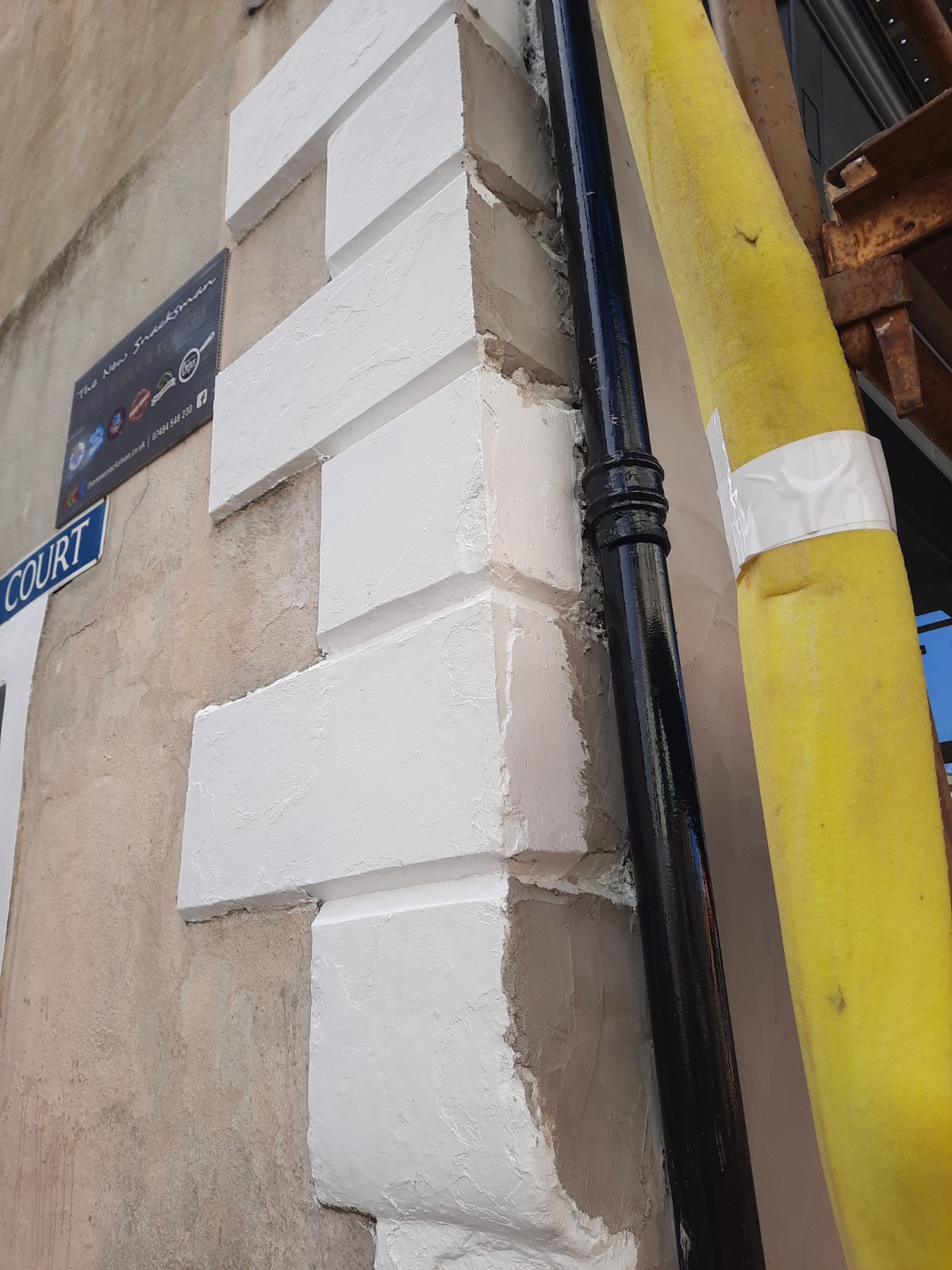 patchwork wall before solid wall insulation Edinburgh finish
