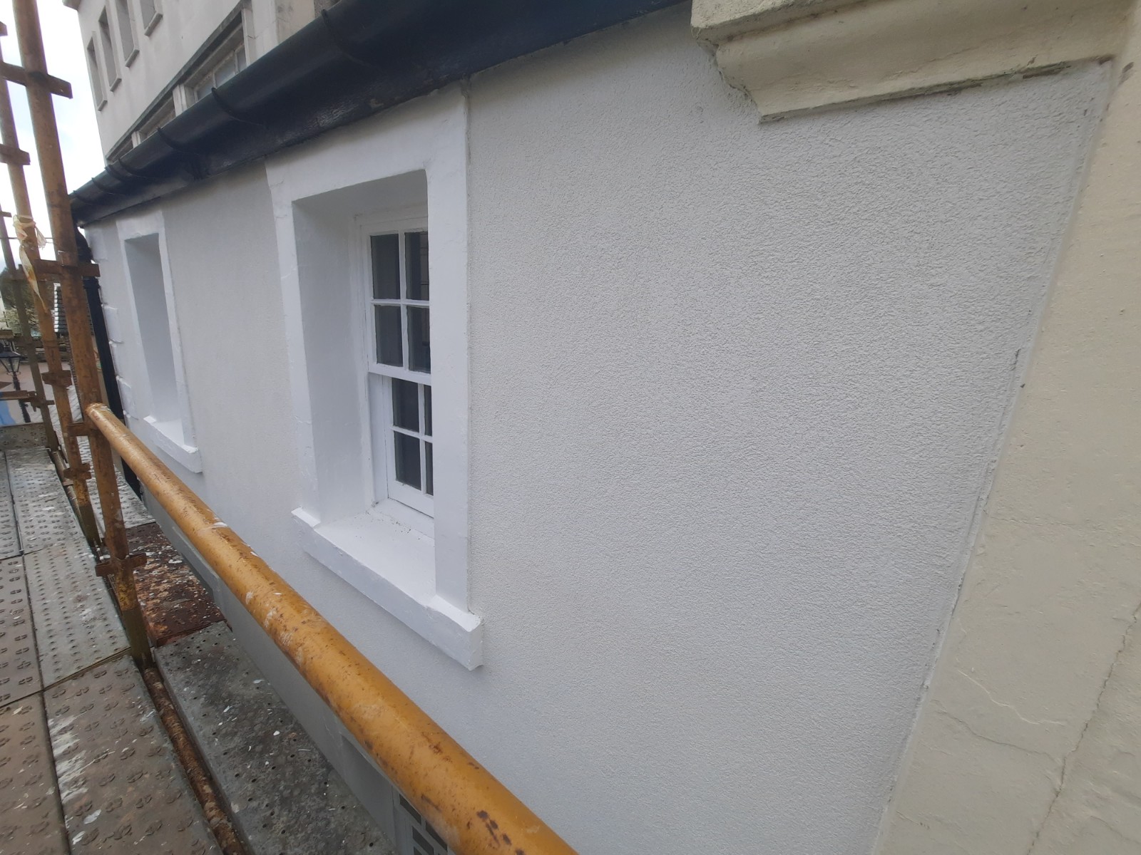 smooth white facade after house rendering Edinburgh