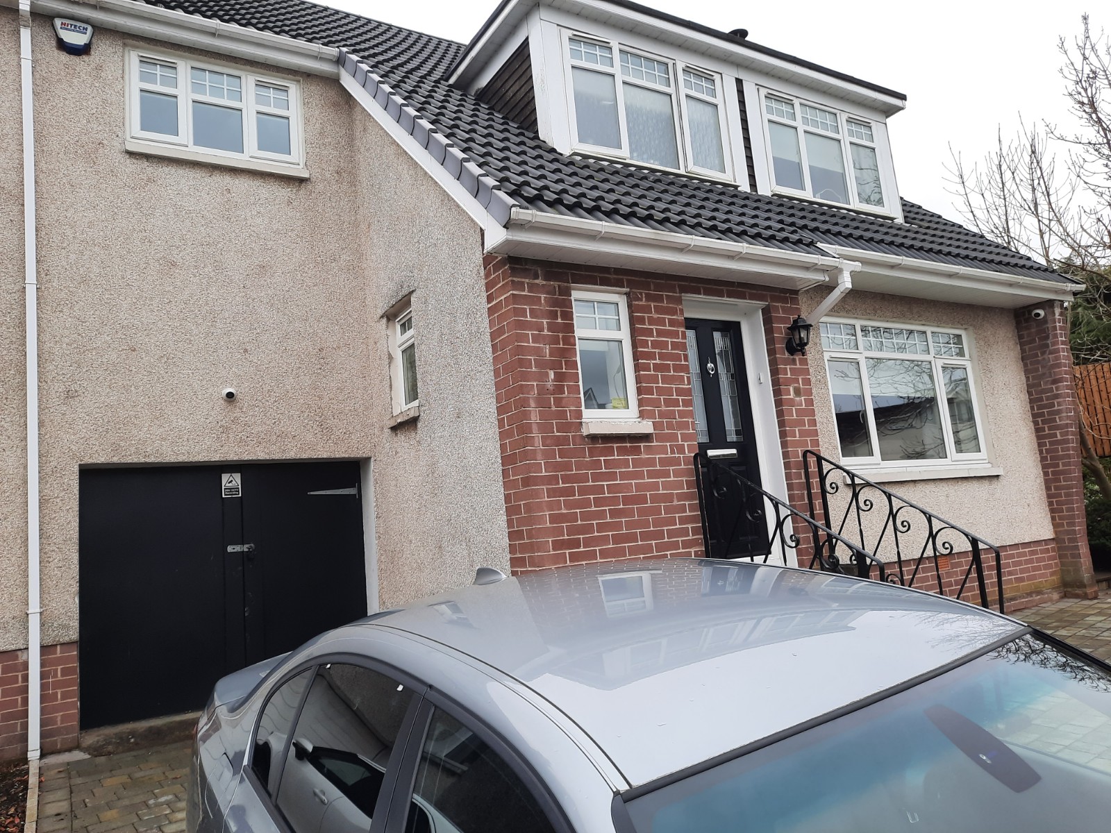 side wall before roughcast render repair