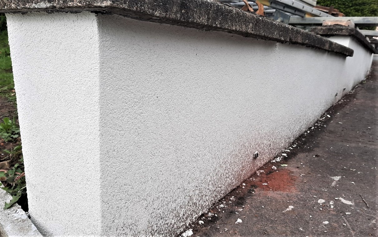 solid wall insulation Edinburgh on smooth finished garden wall