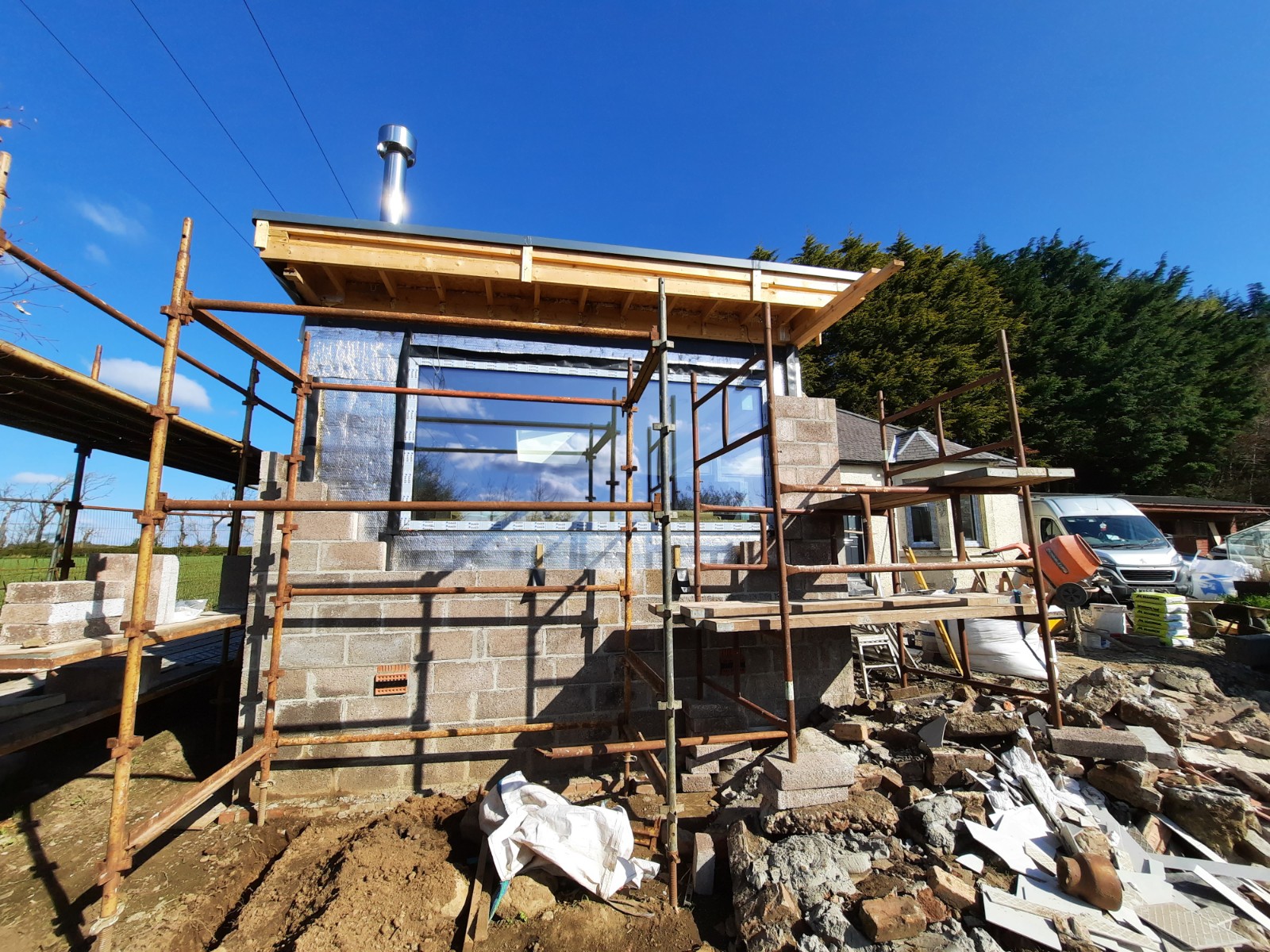 solid wall insulation Edinburgh installation for wooden framed extension
