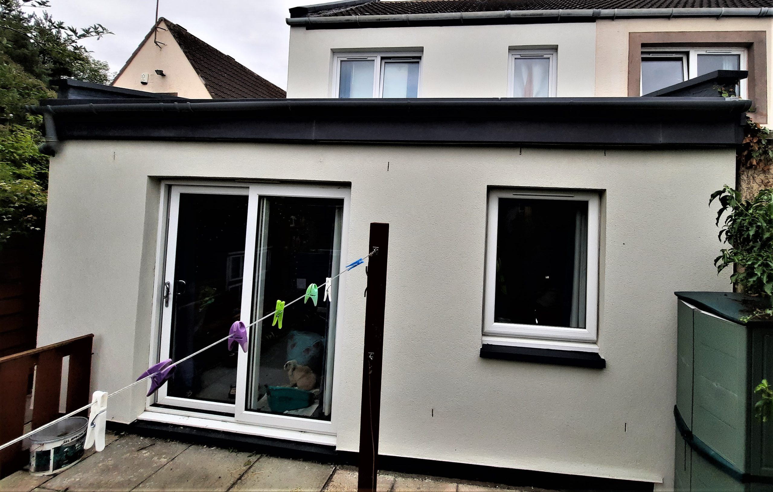 external wall insulation Edinburgh on modernised rear façade