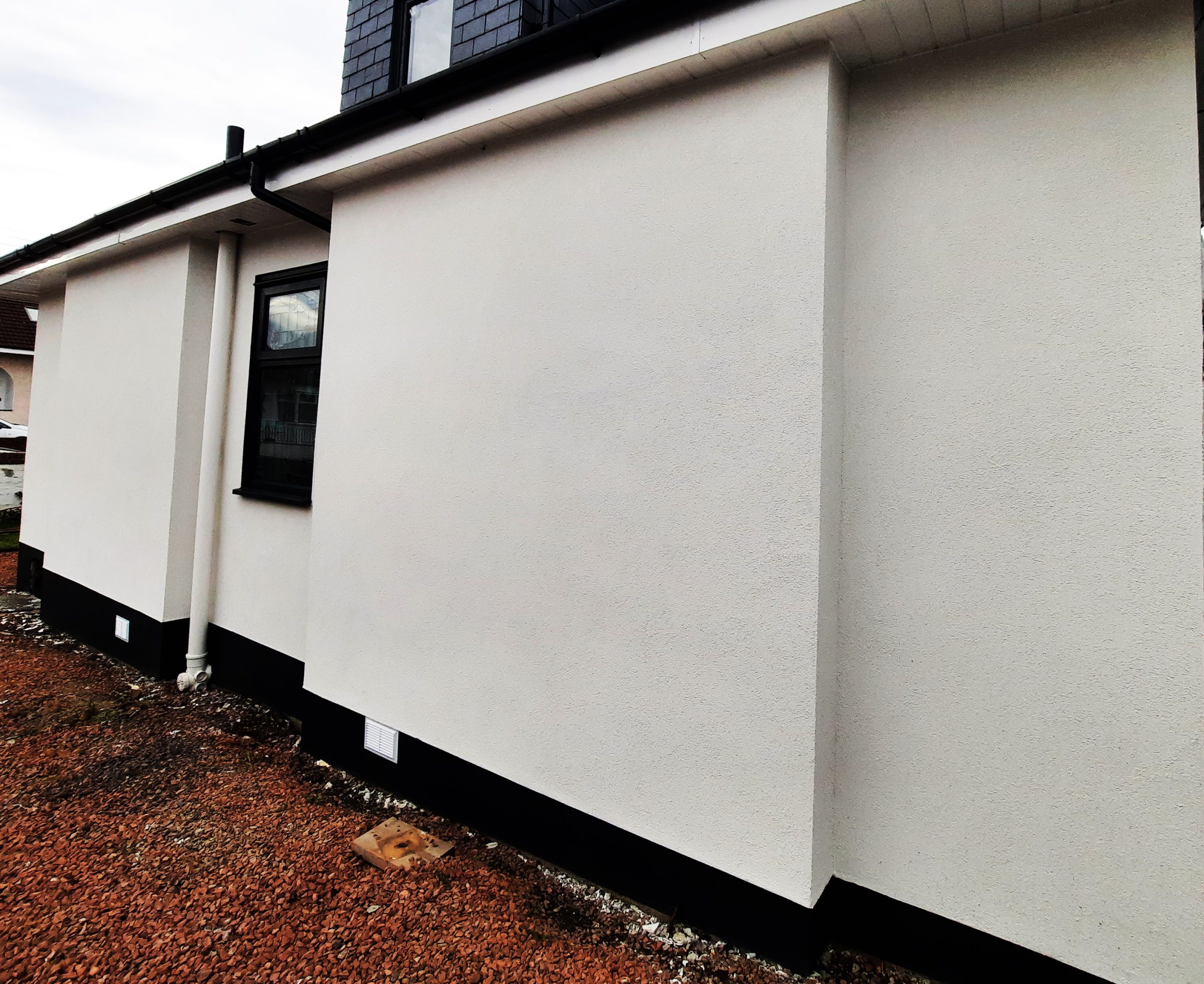 external wall insulation Edinburgh applied to rear house wall