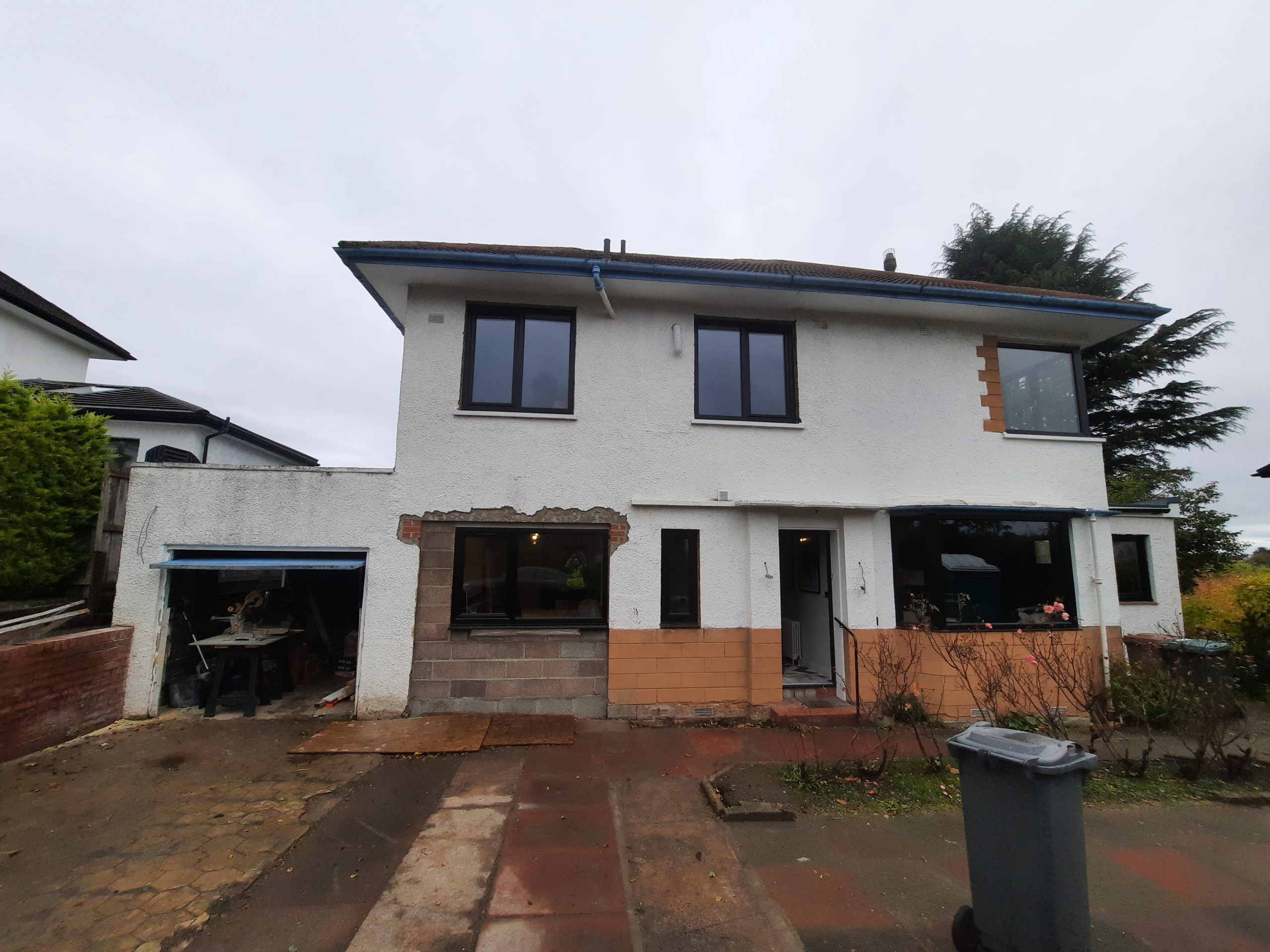 roughcasting Edinburgh on newly renovated two-storey home