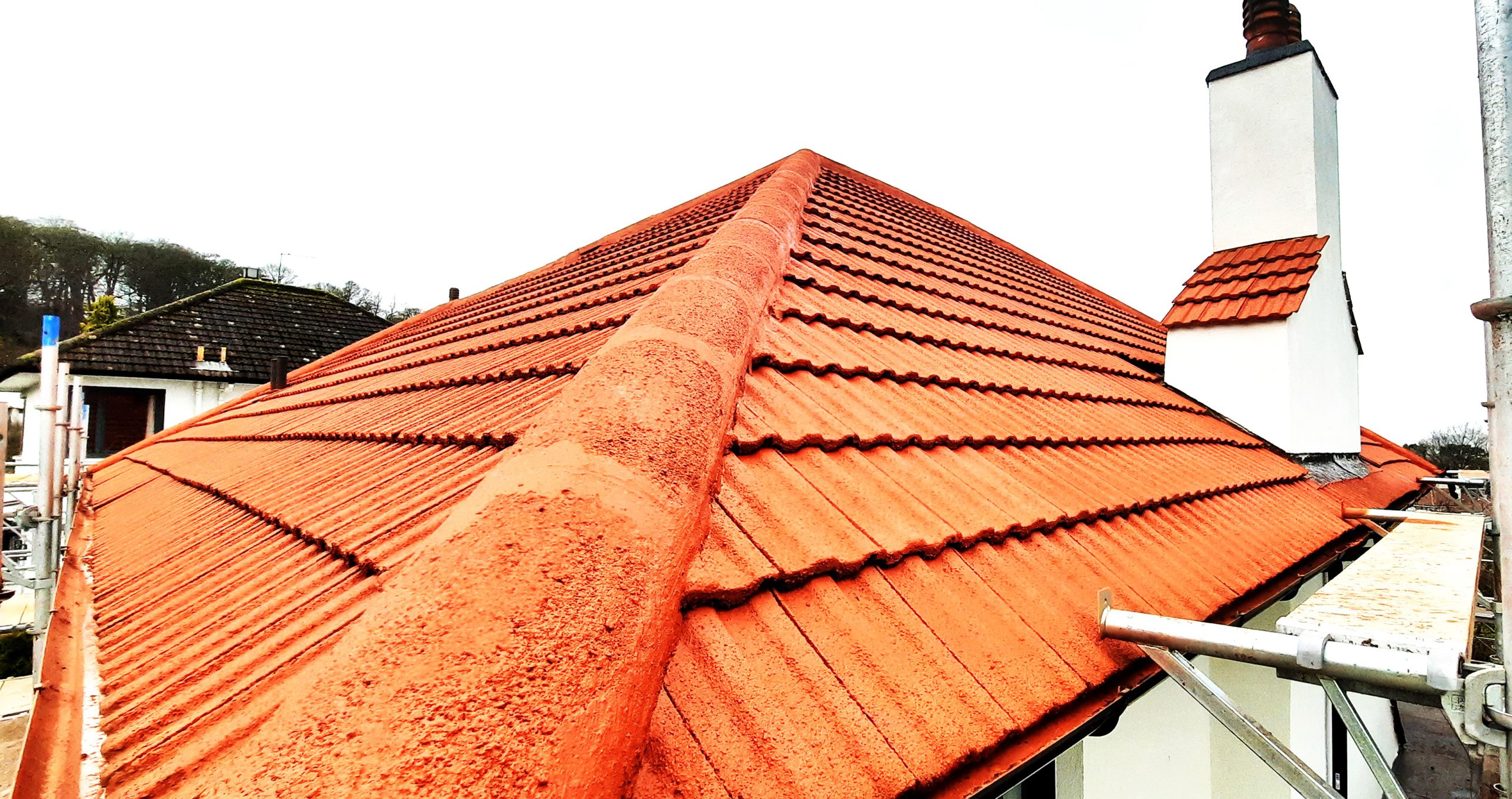 external wall insulation Edinburgh at roof valley junction