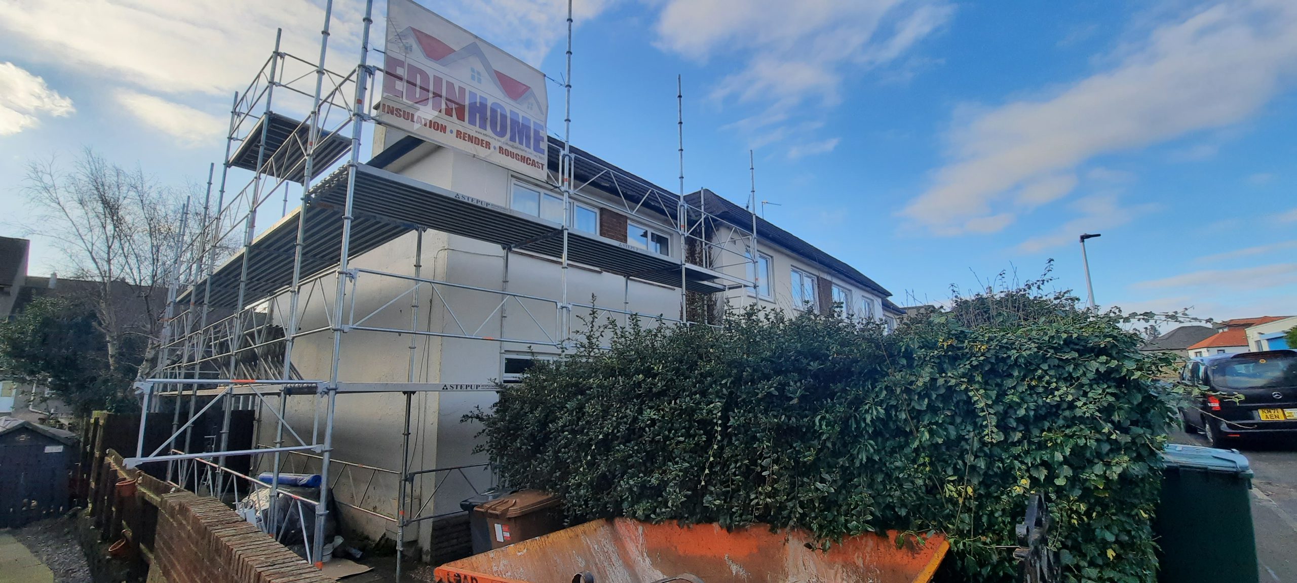 external wall insulation Edinburgh on smooth fresh coating