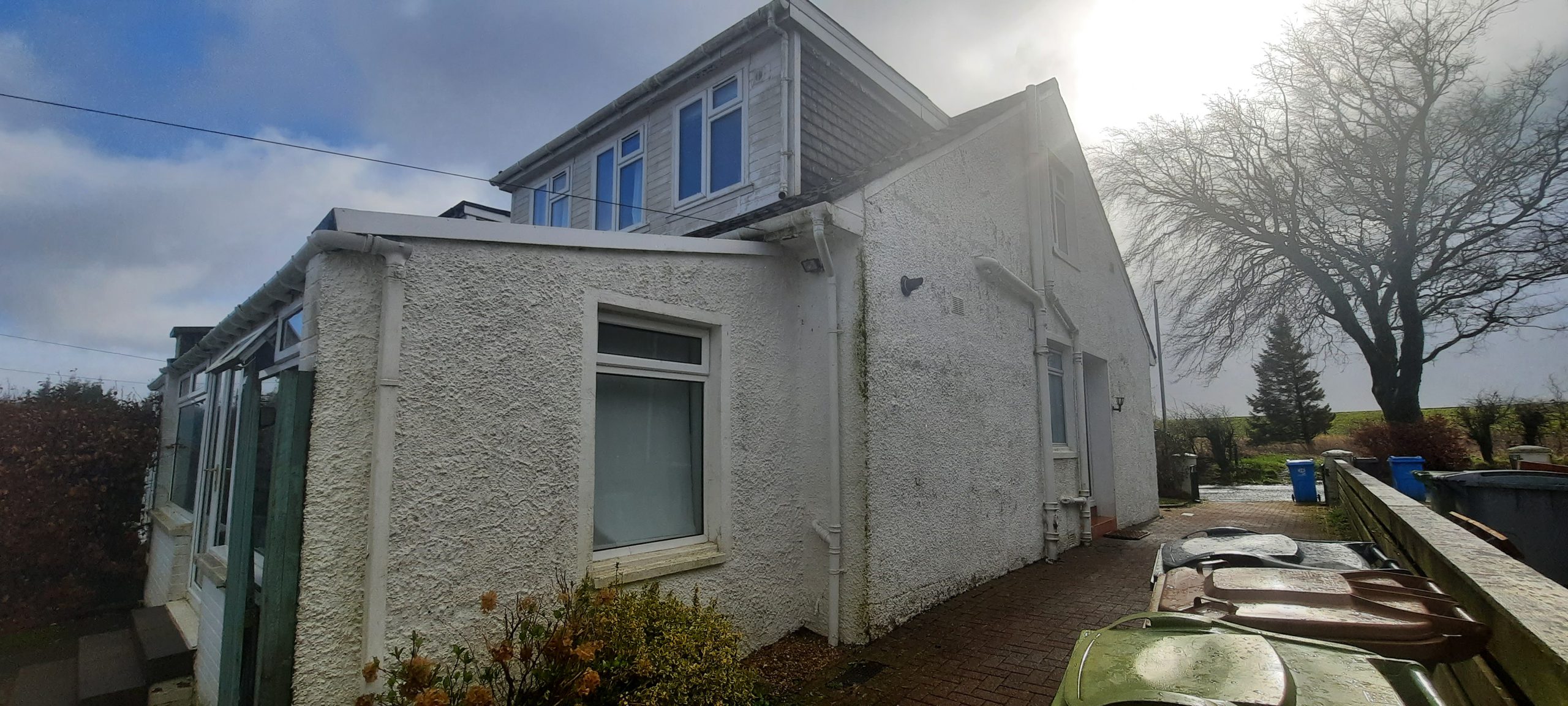 Insulation Edinburgh beneath coated gable wall surface