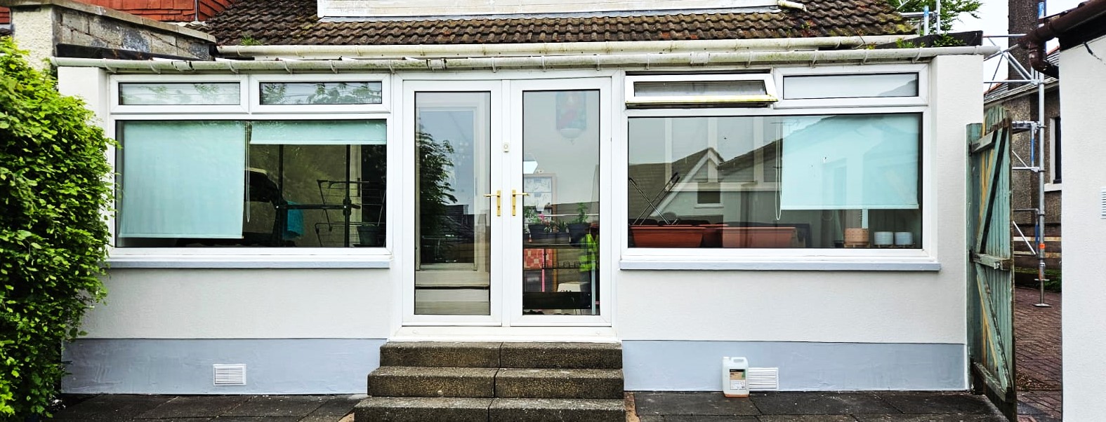 external wall insulation Edinburgh around glass patio doors