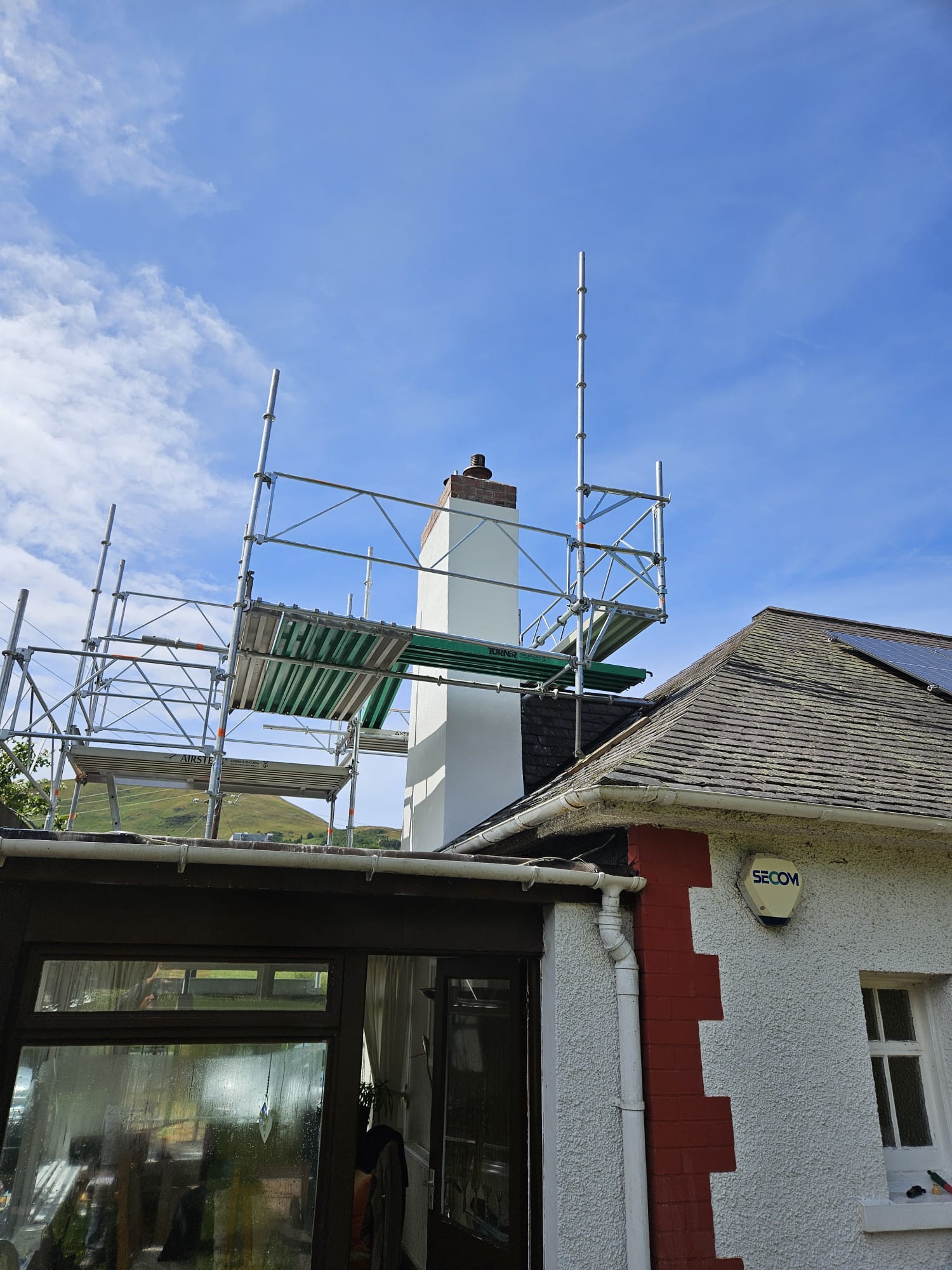 Insulation Edinburgh beneath render on house gable
