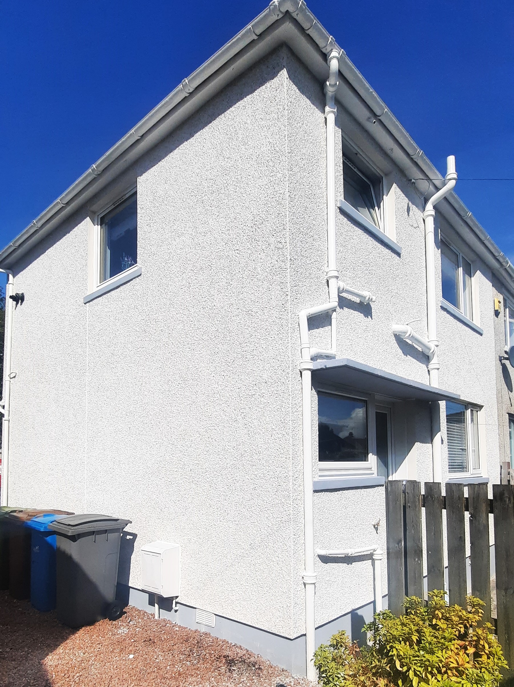 Rendering Edinburgh on bright white two-storey home